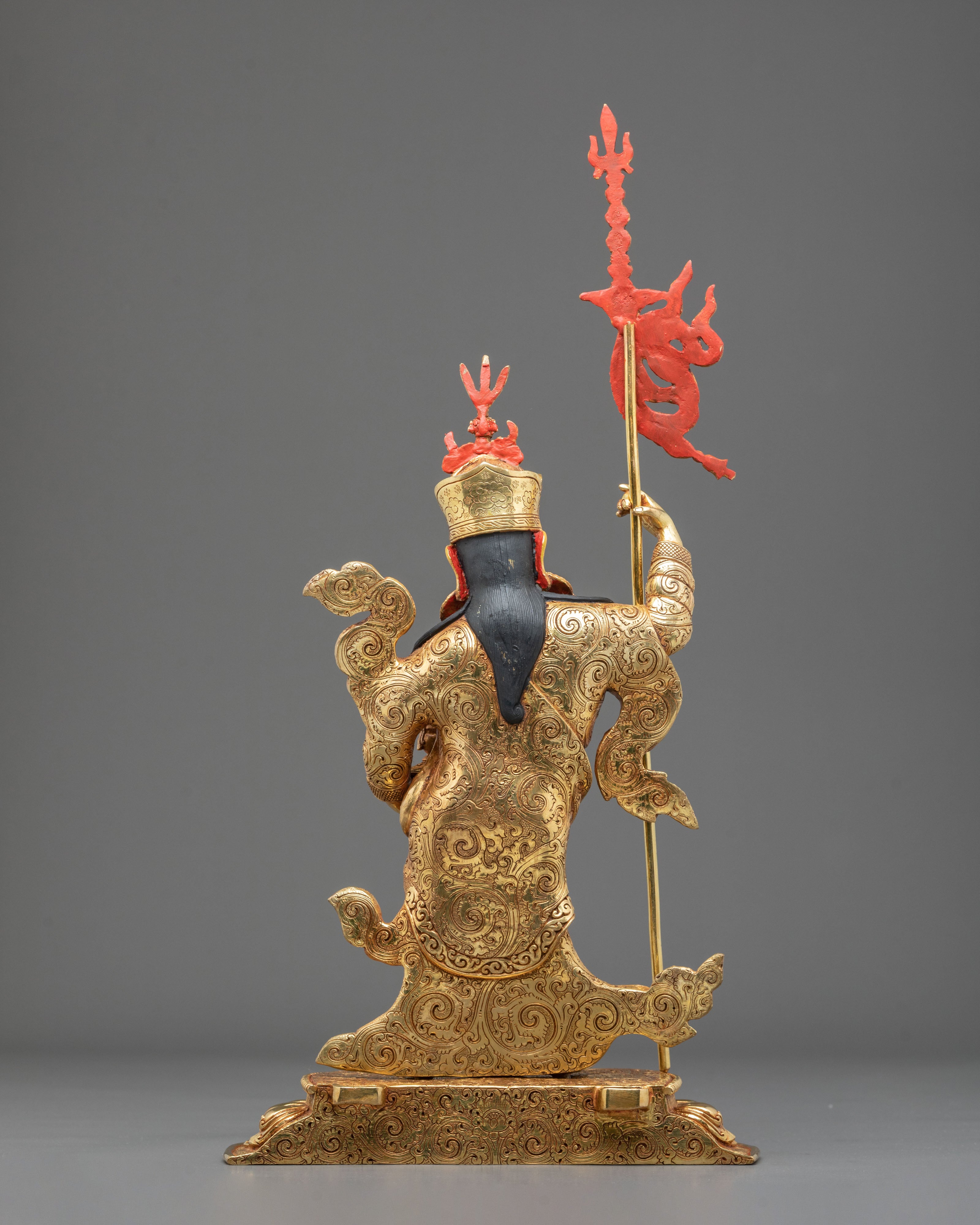 Dancing Guru Rinpoche Statue | 24K Gold Gilded Artistry
