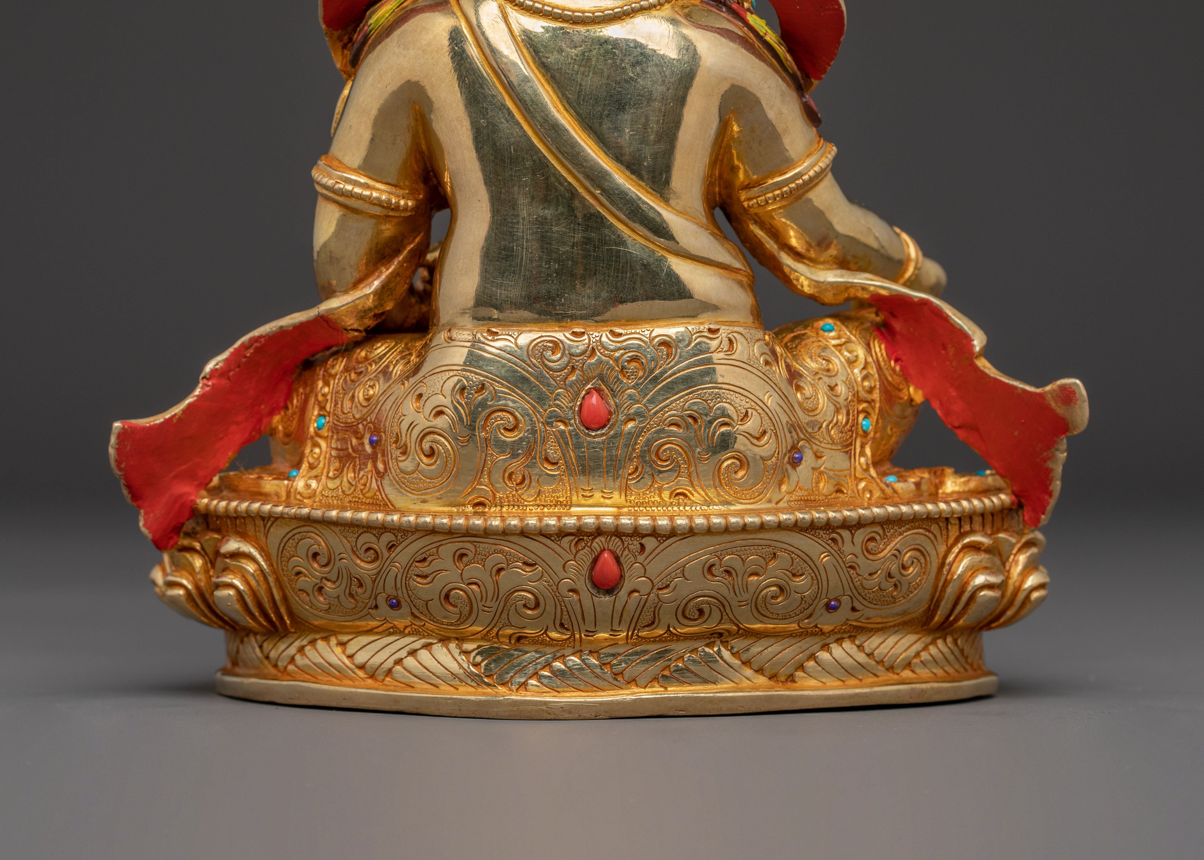 Wealth Bestowing Dzambhala Statue - Hand-Gilded Copper Art