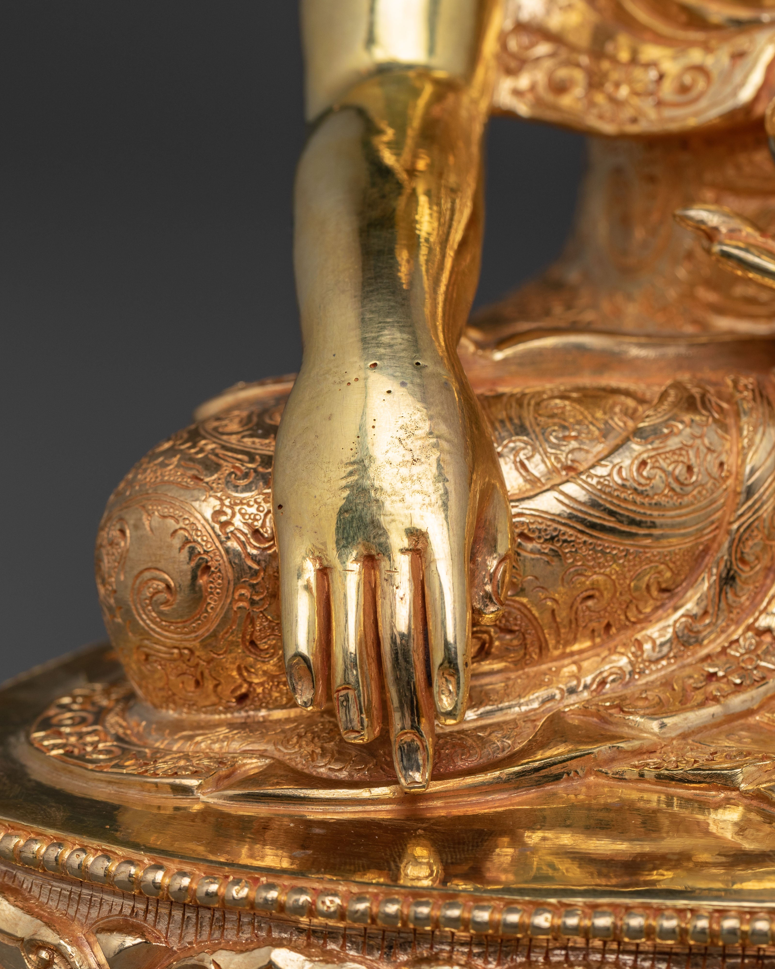 Shakyamuni Buddha Statue | 24K Gold Gilded Serenity