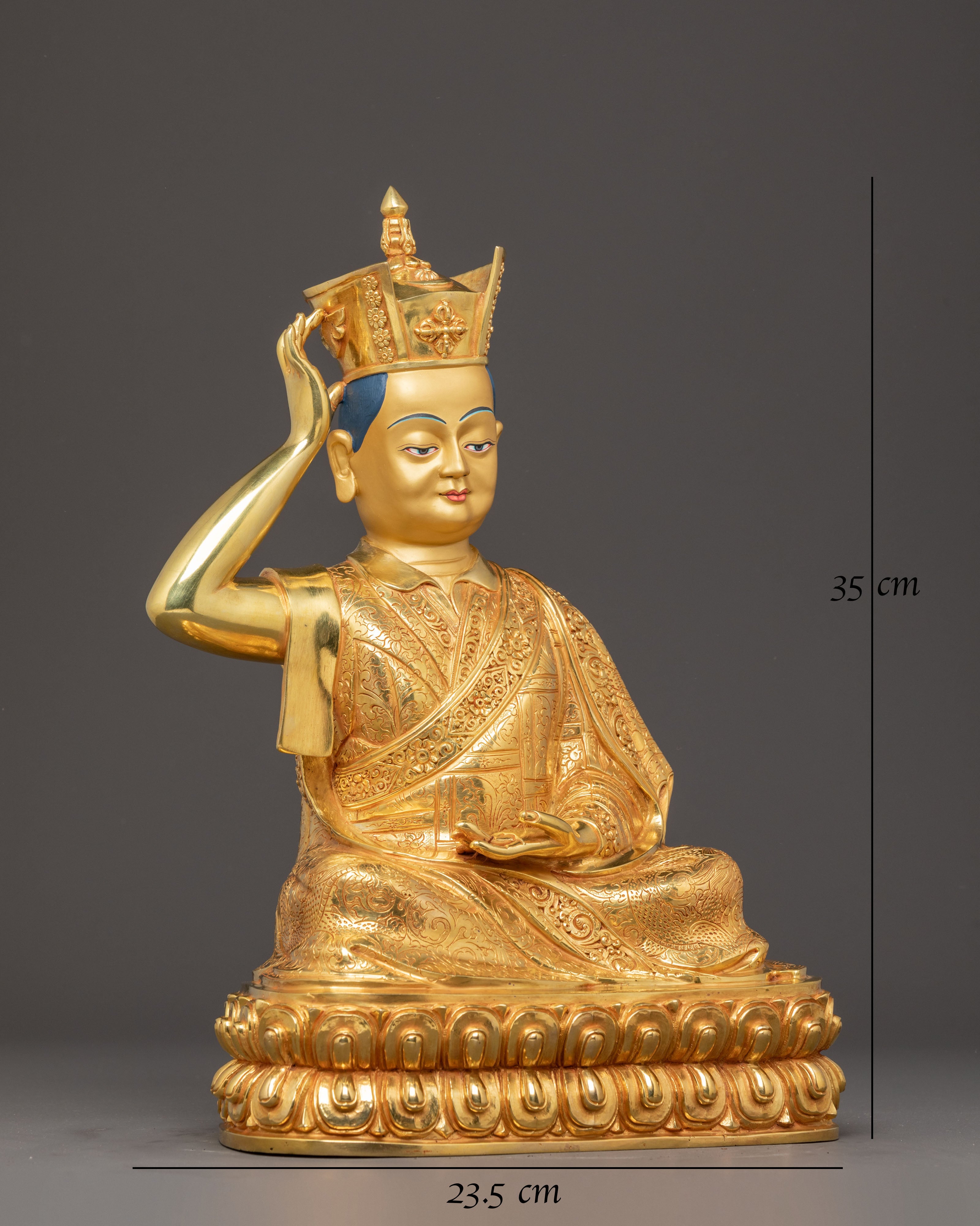 Handmade 16th Karmapa Sculpture | Tibetan shrine or spiritual meditation altar