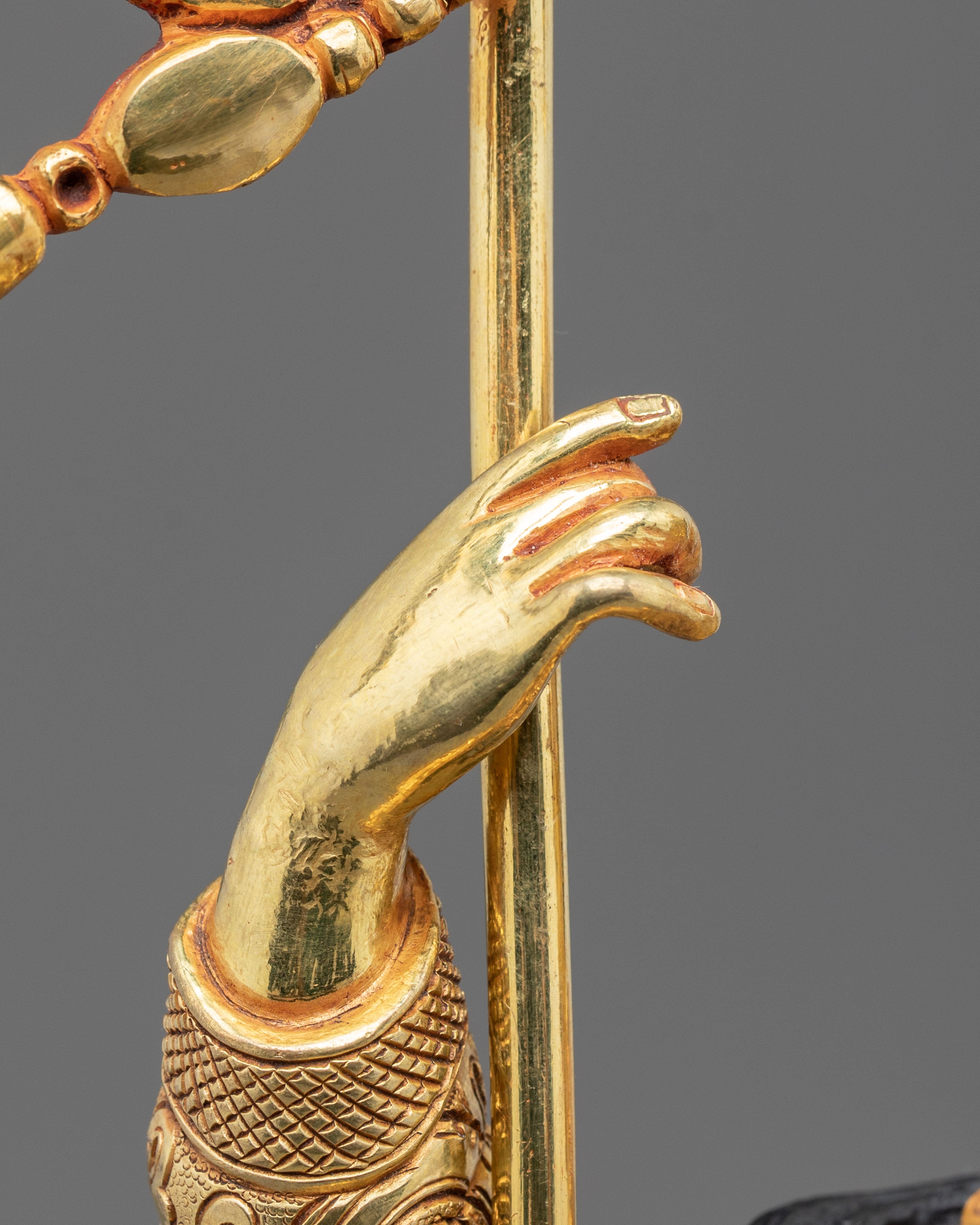 Dancing Guru Rinpoche Statue | 24K Gold Gilded Artistry