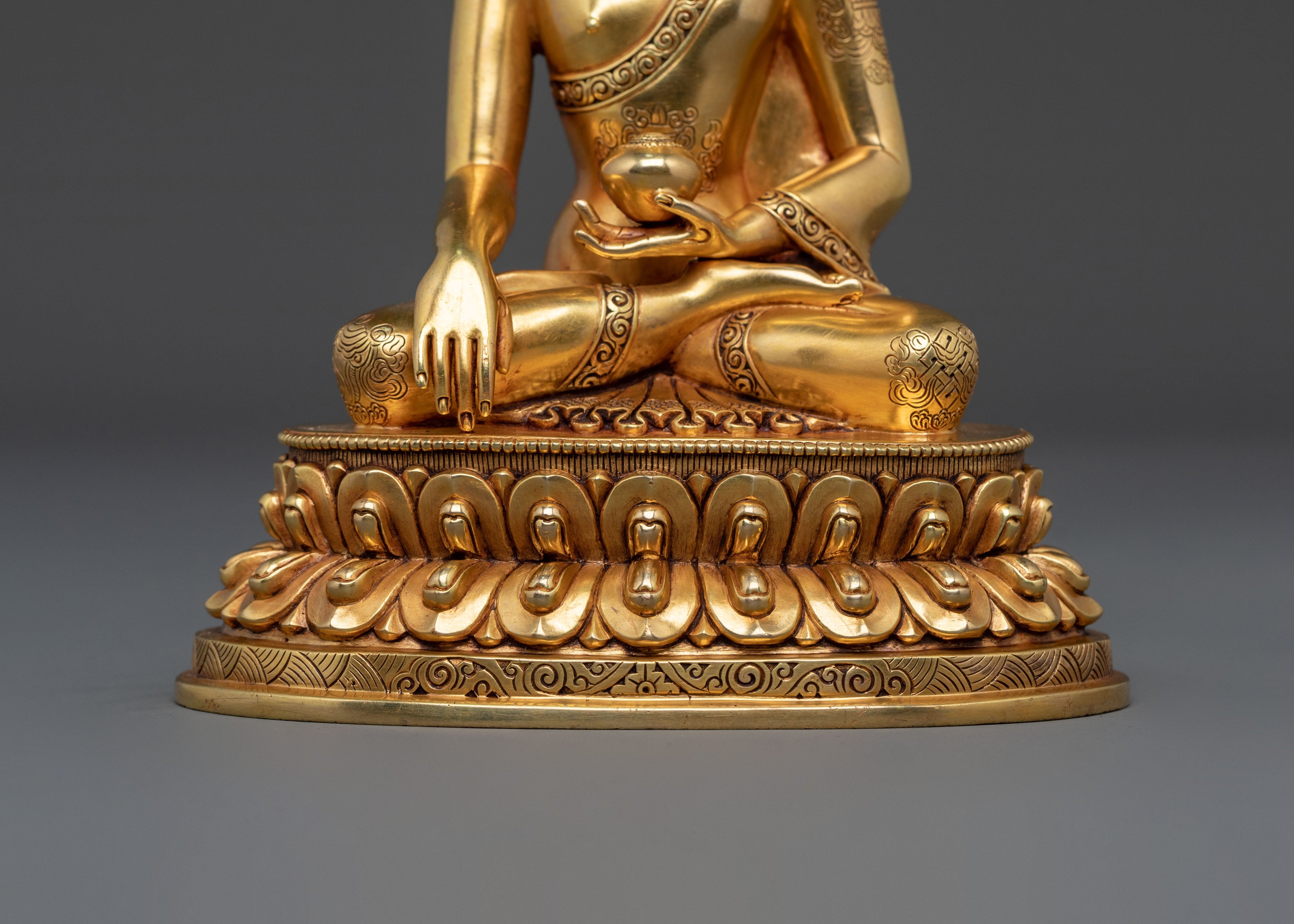 Himalayan Crown Shakyamuni Buddha Rupa | Sacred Altar Sculpture