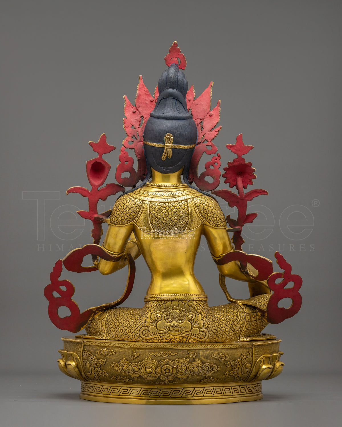 Guardian Green Tara Sacred Rupa | 24K Gold Gilded Copper Statue
