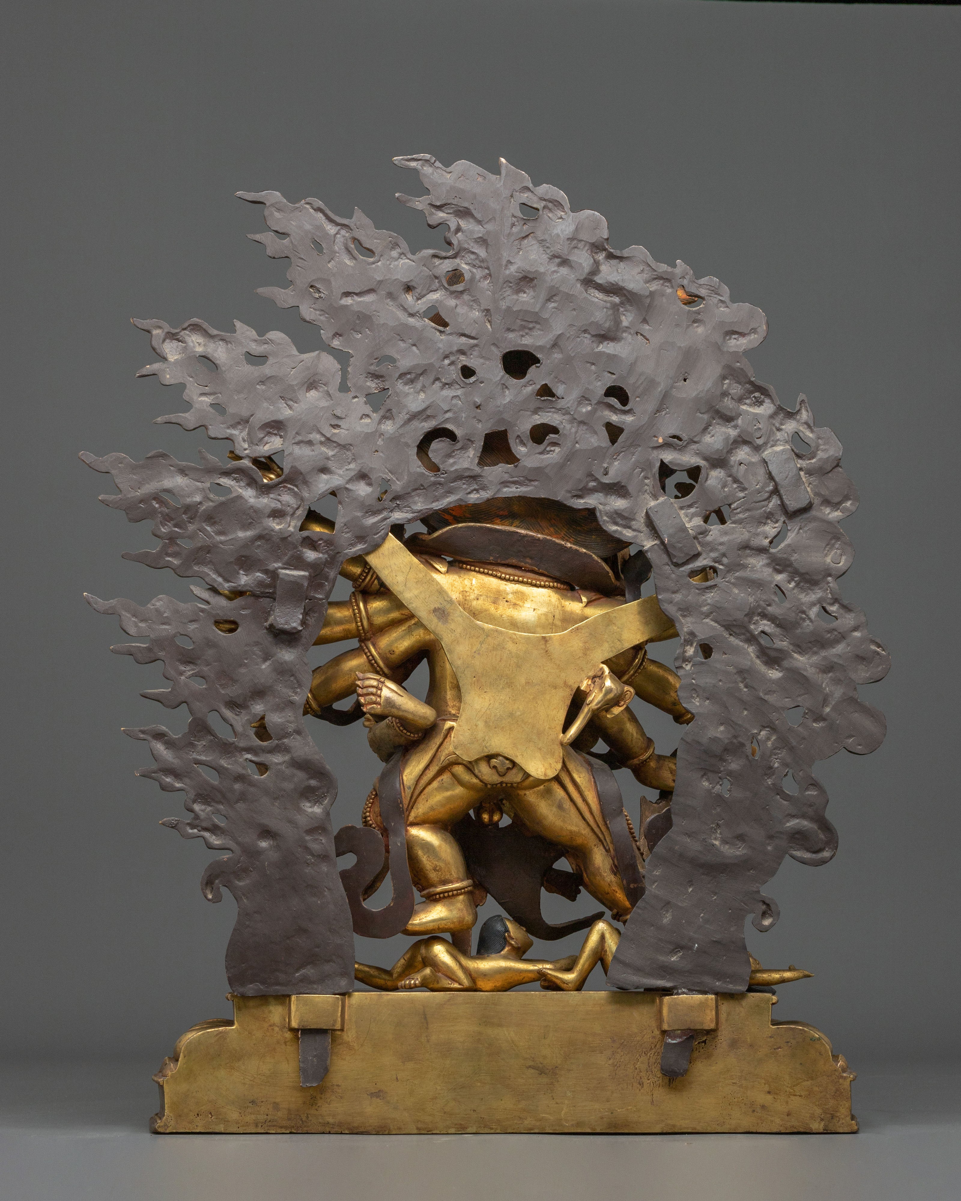 Fierce Heyagriva: 24K Gold Gilded Copper Statue
