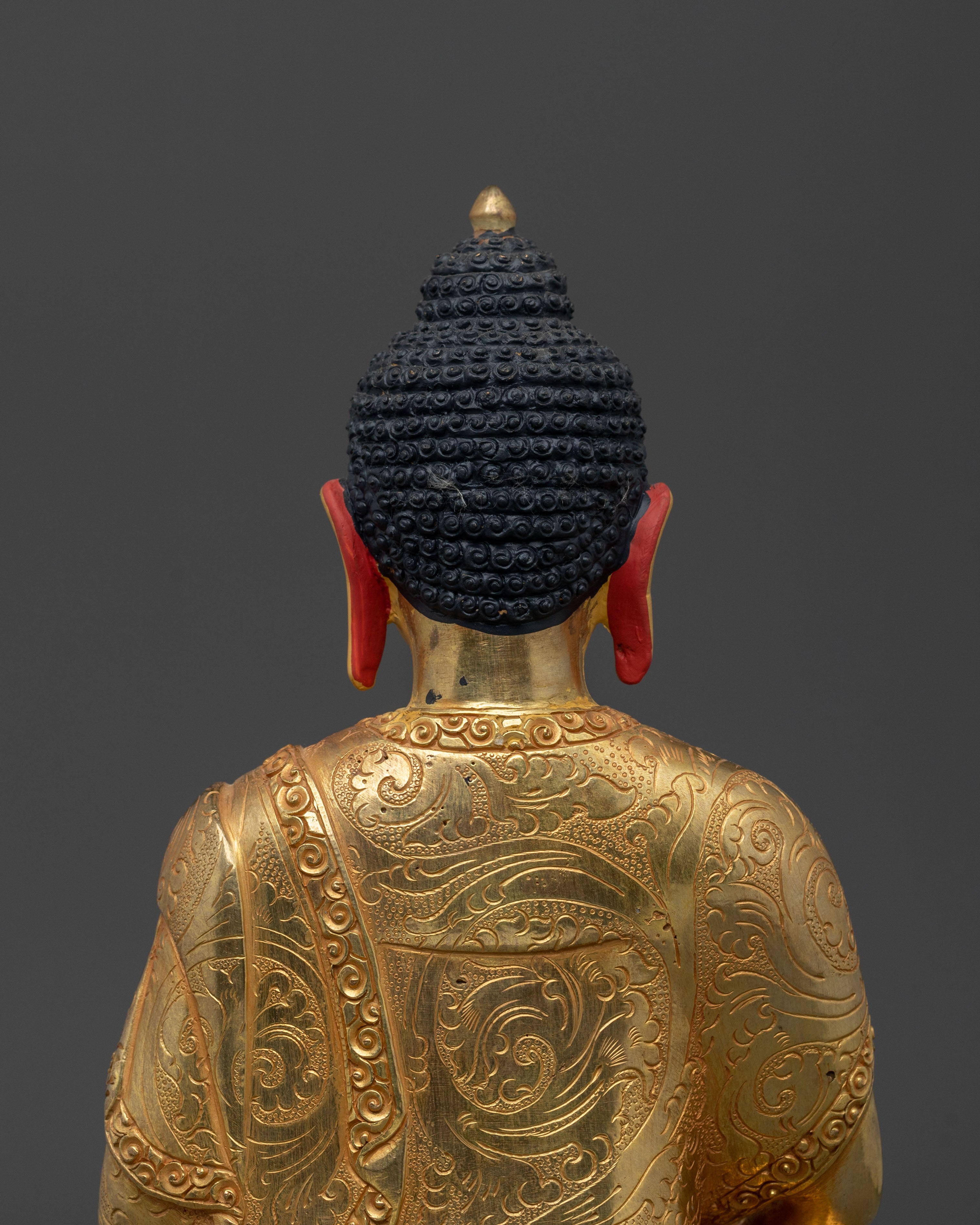 Amitabha Buddha Blessing Sculpture - 24K Gold Gilded