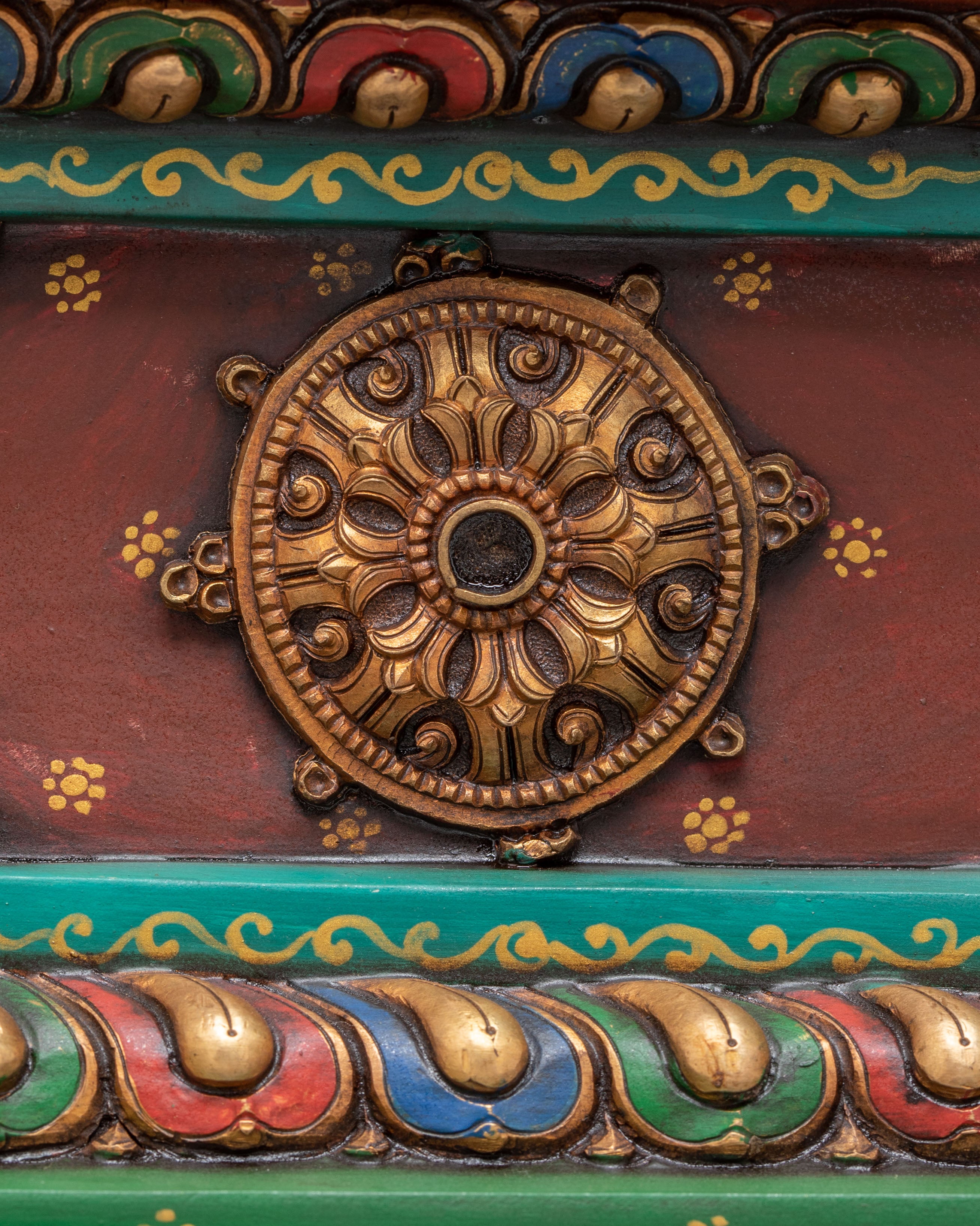 Buddhist Golden Handcrafted Throne | Spiritual Altar Decor