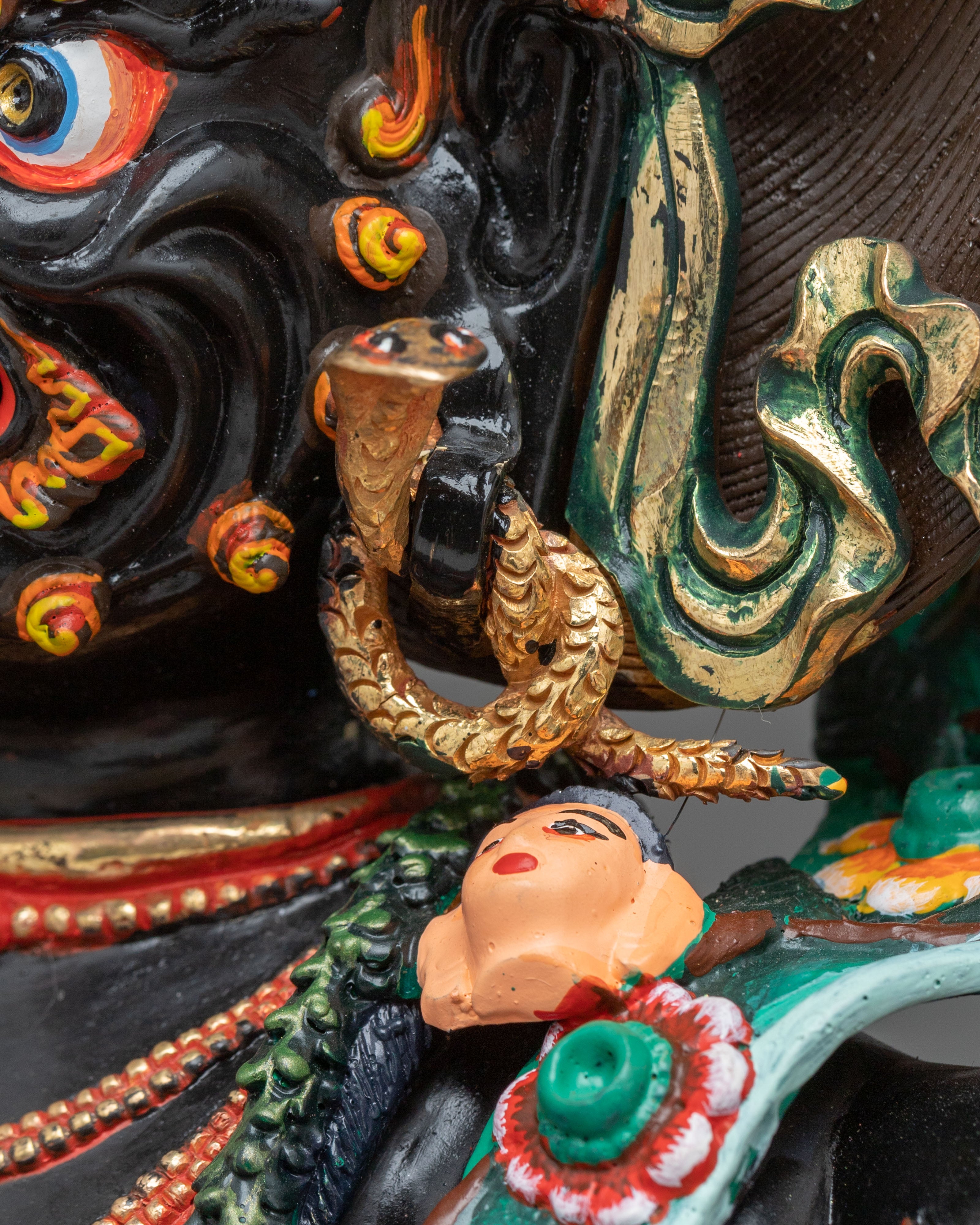 Six-Armed Mahakala Statue | Protector's Majestic Form