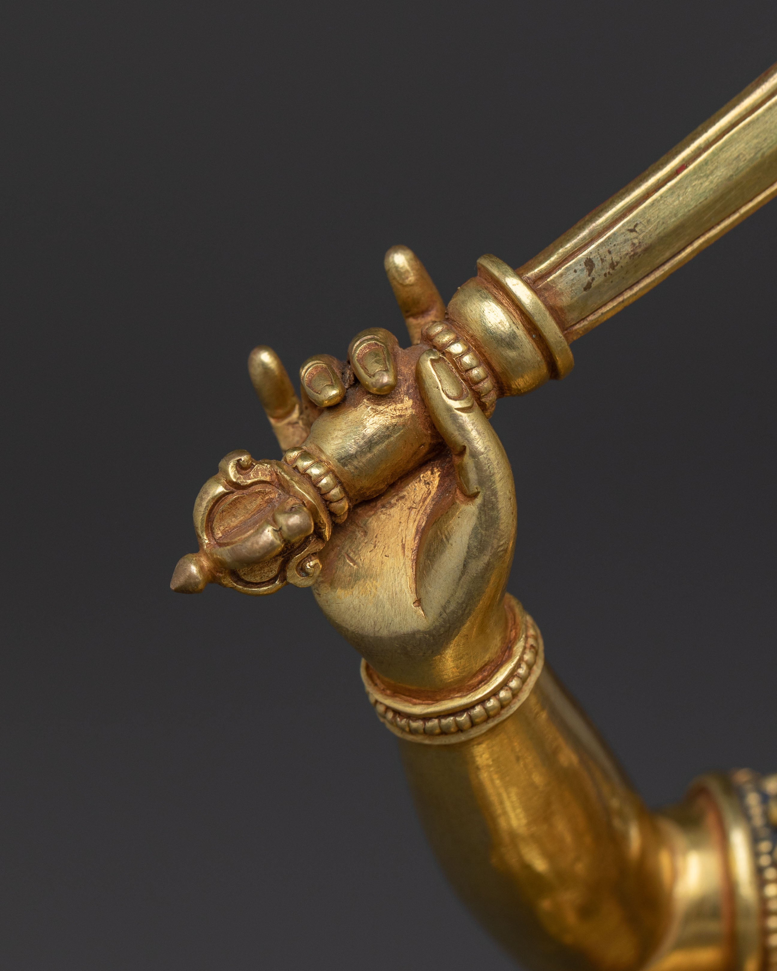 Manjushri Dharma Wisdom Statue | 24K Gold Gilded