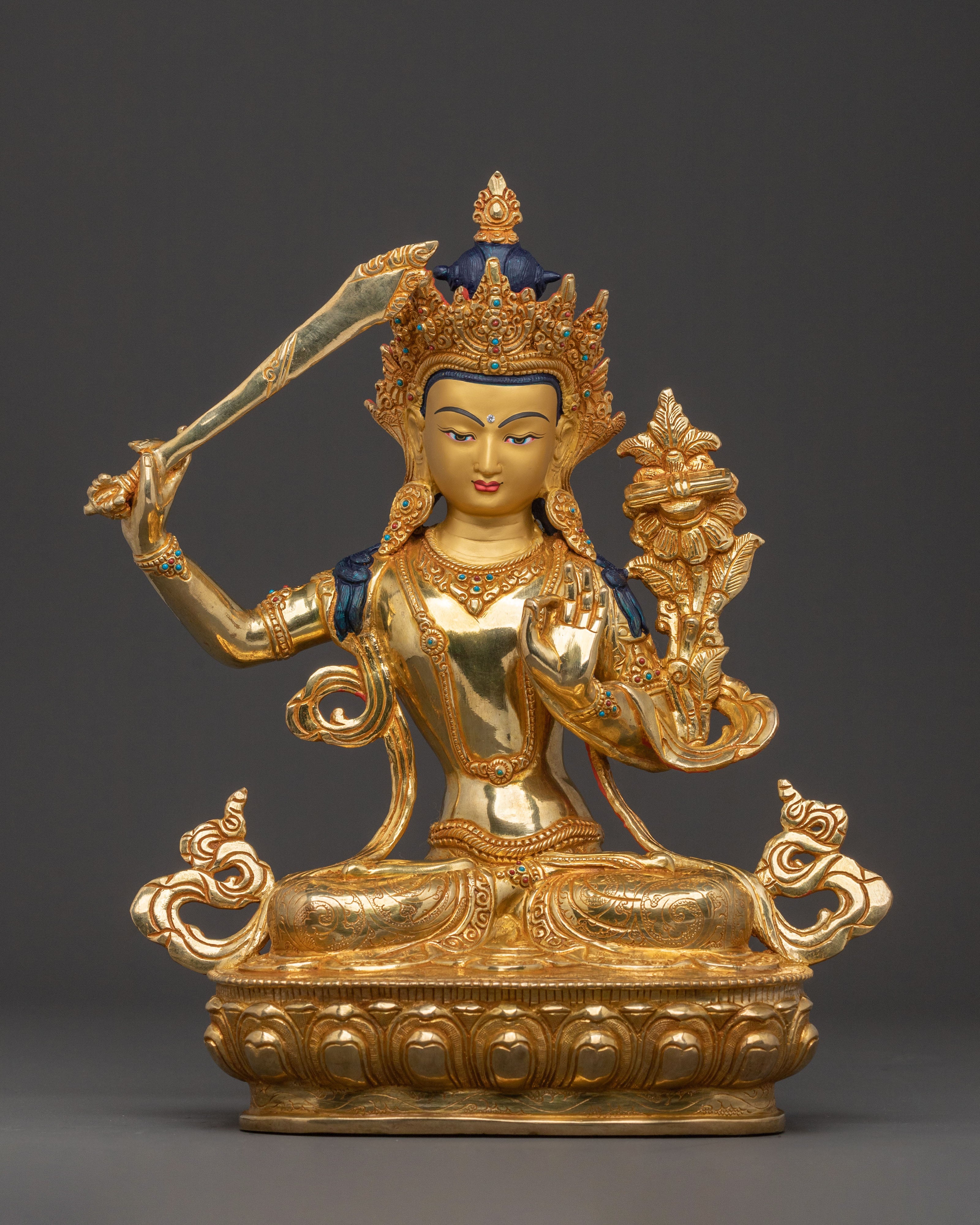 Manjushri Golden Statue