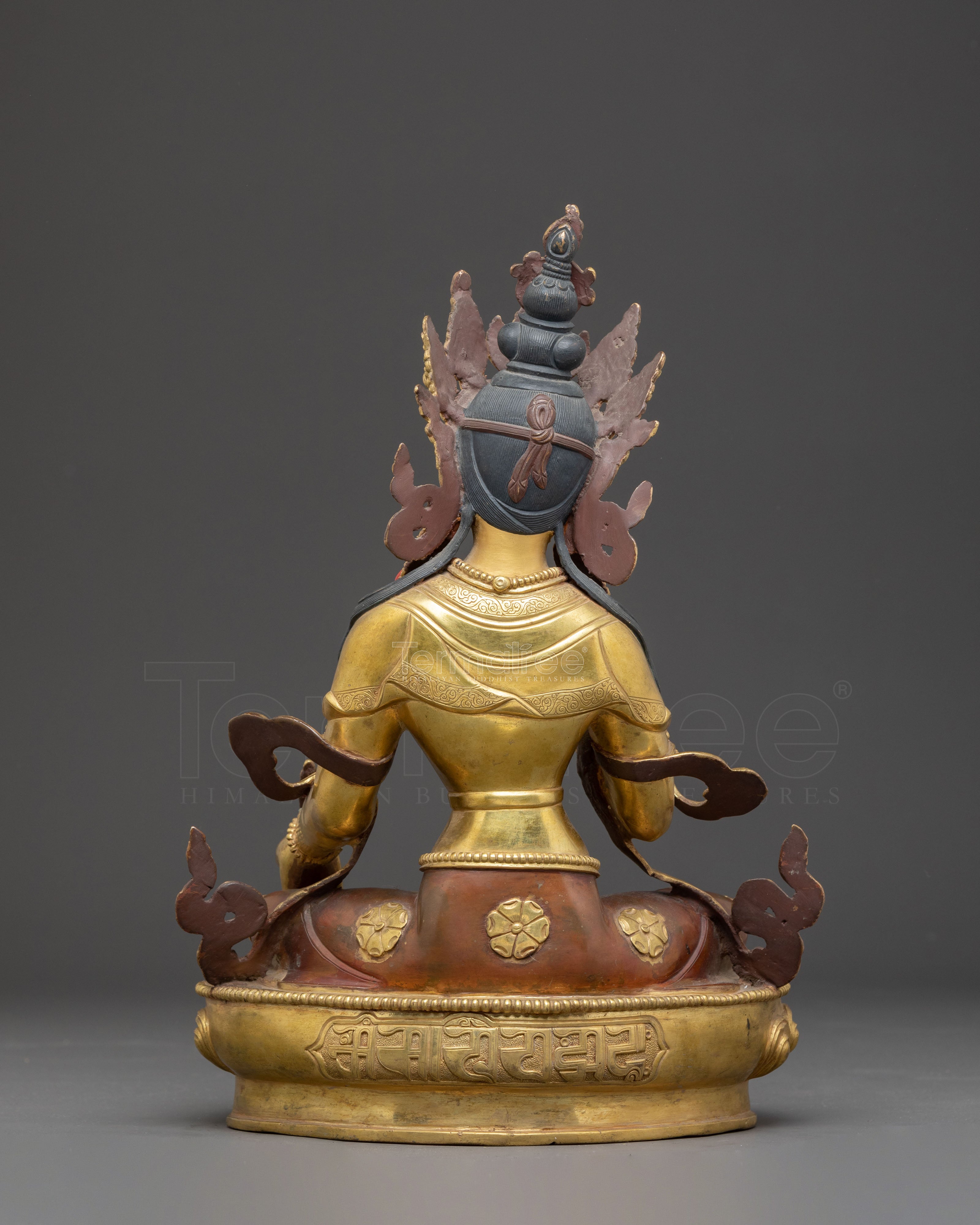 Himalayan Copper Statue of Bodhisattva Ksitigarbha | Tibetan Buddhism
