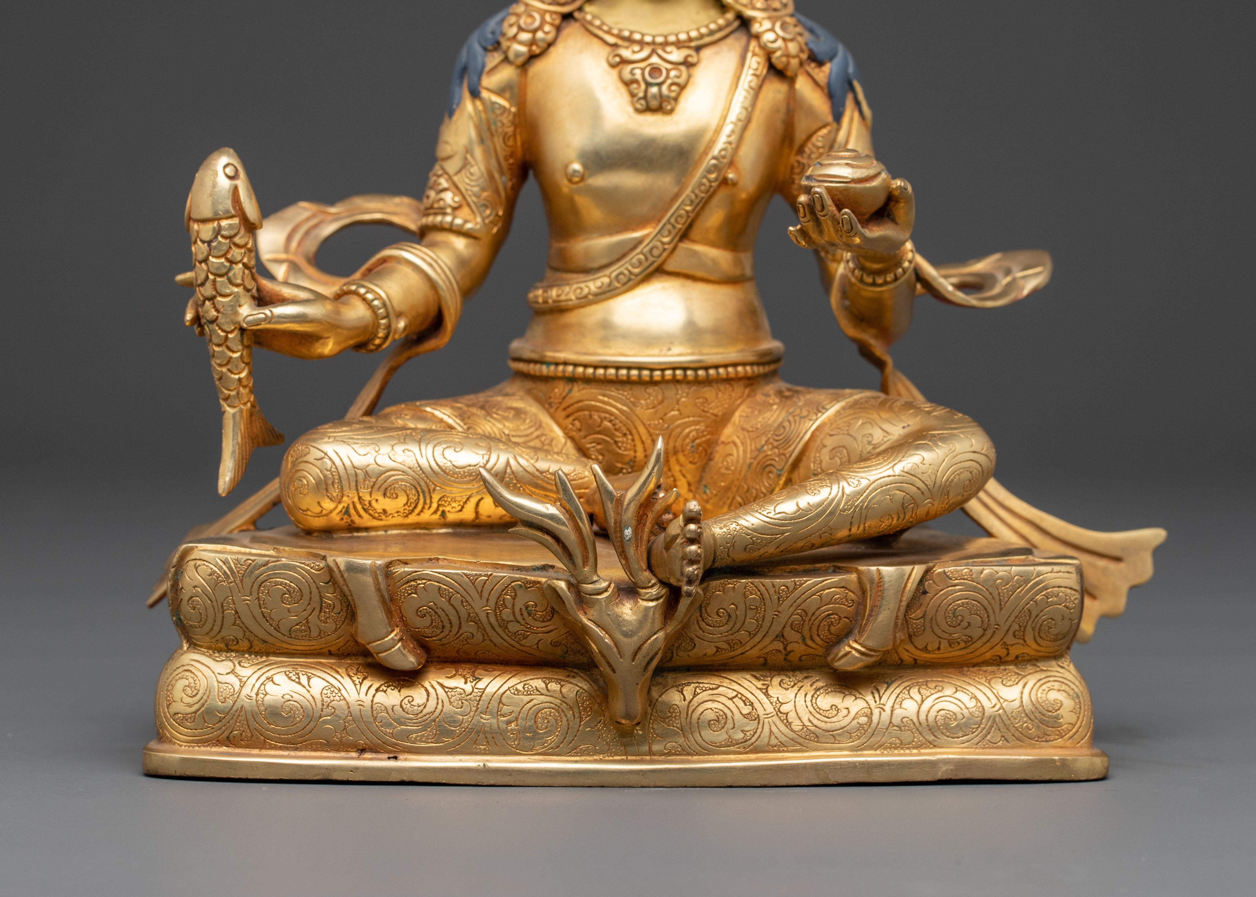 Handmade Tilopa Spiritual Statue - 24K Gilded Masterpiece