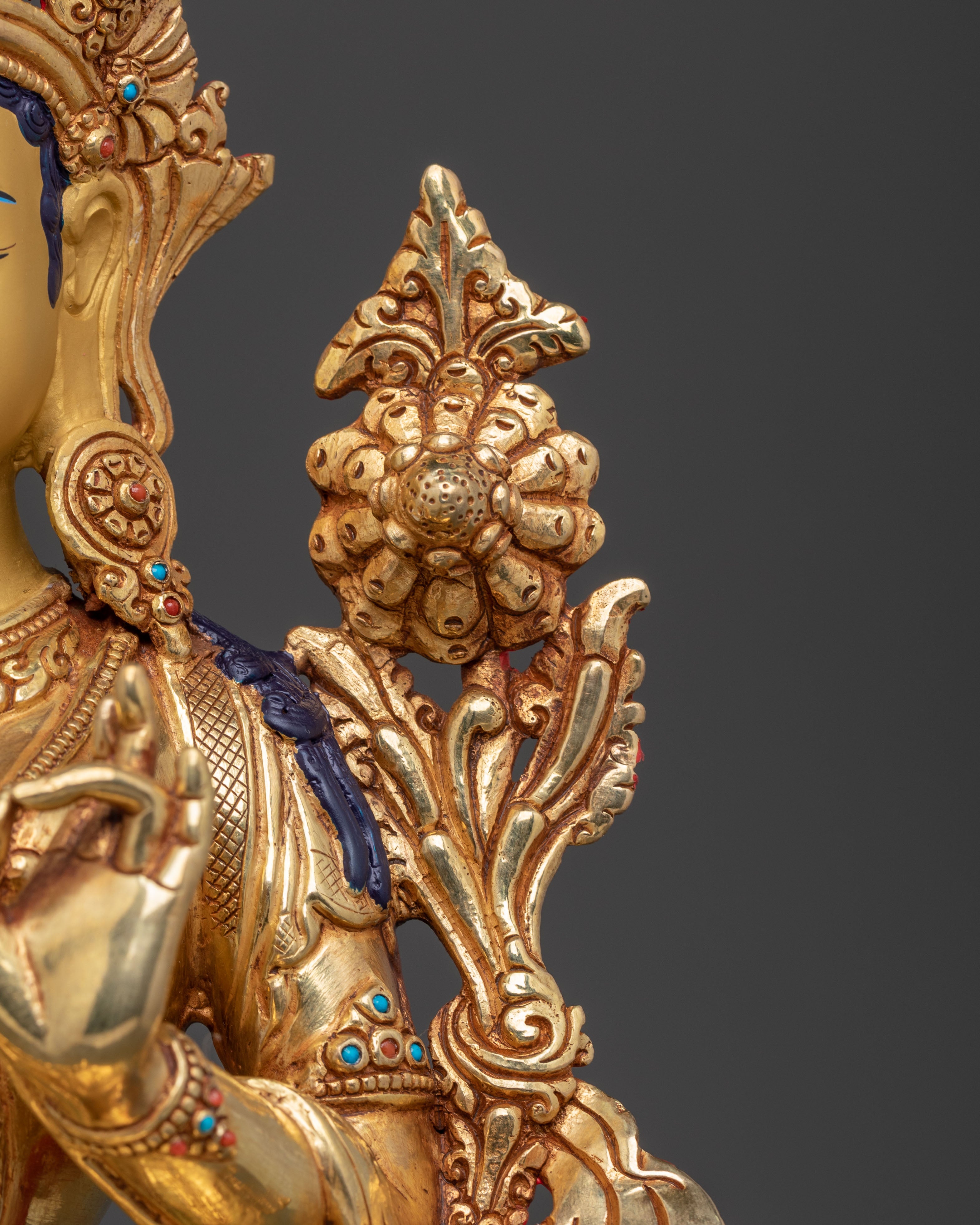Green Tara Copper Statue | Goddess of Protection