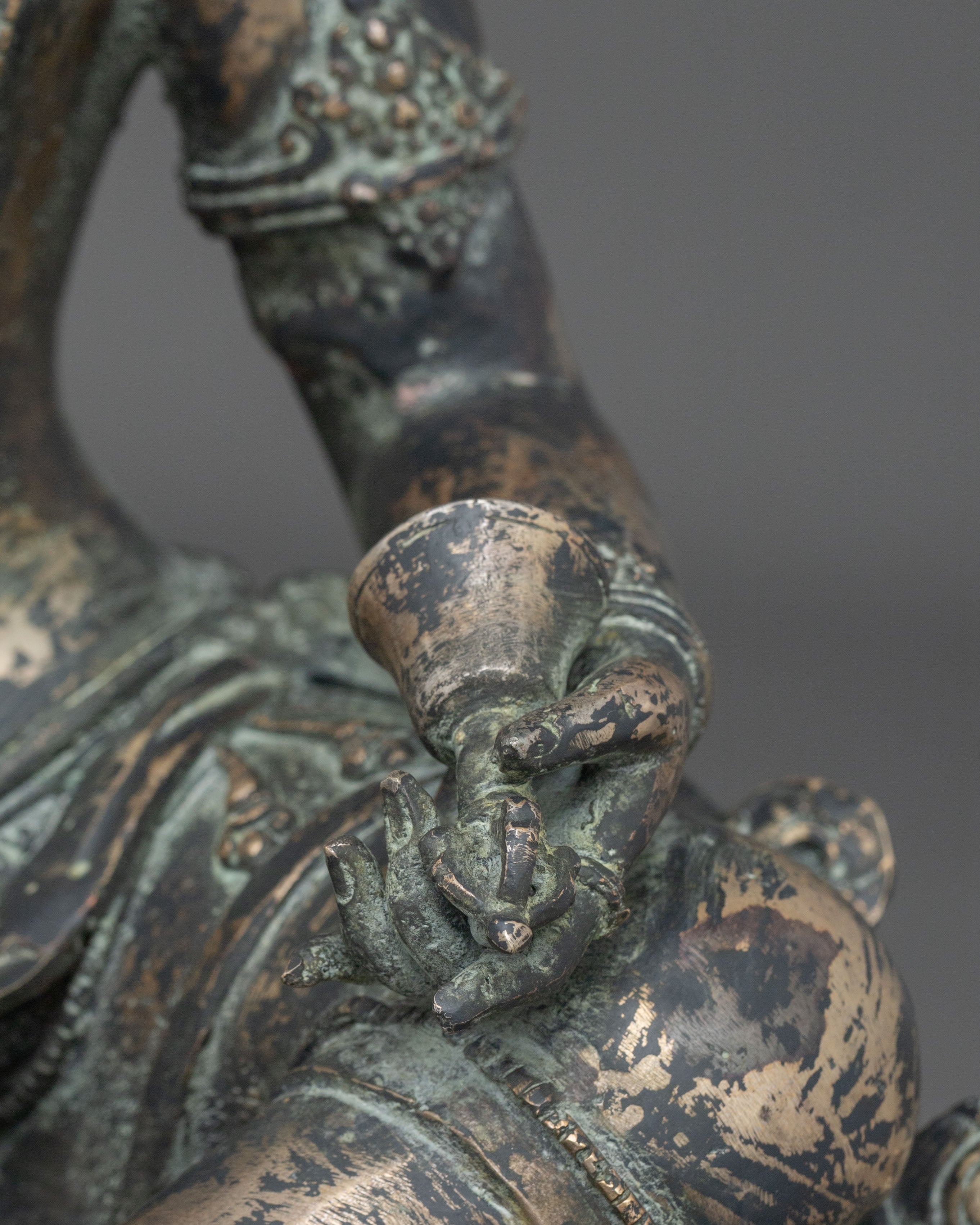 Hand-Carved Vajrasattva Sacred Sculpture | Home Decor