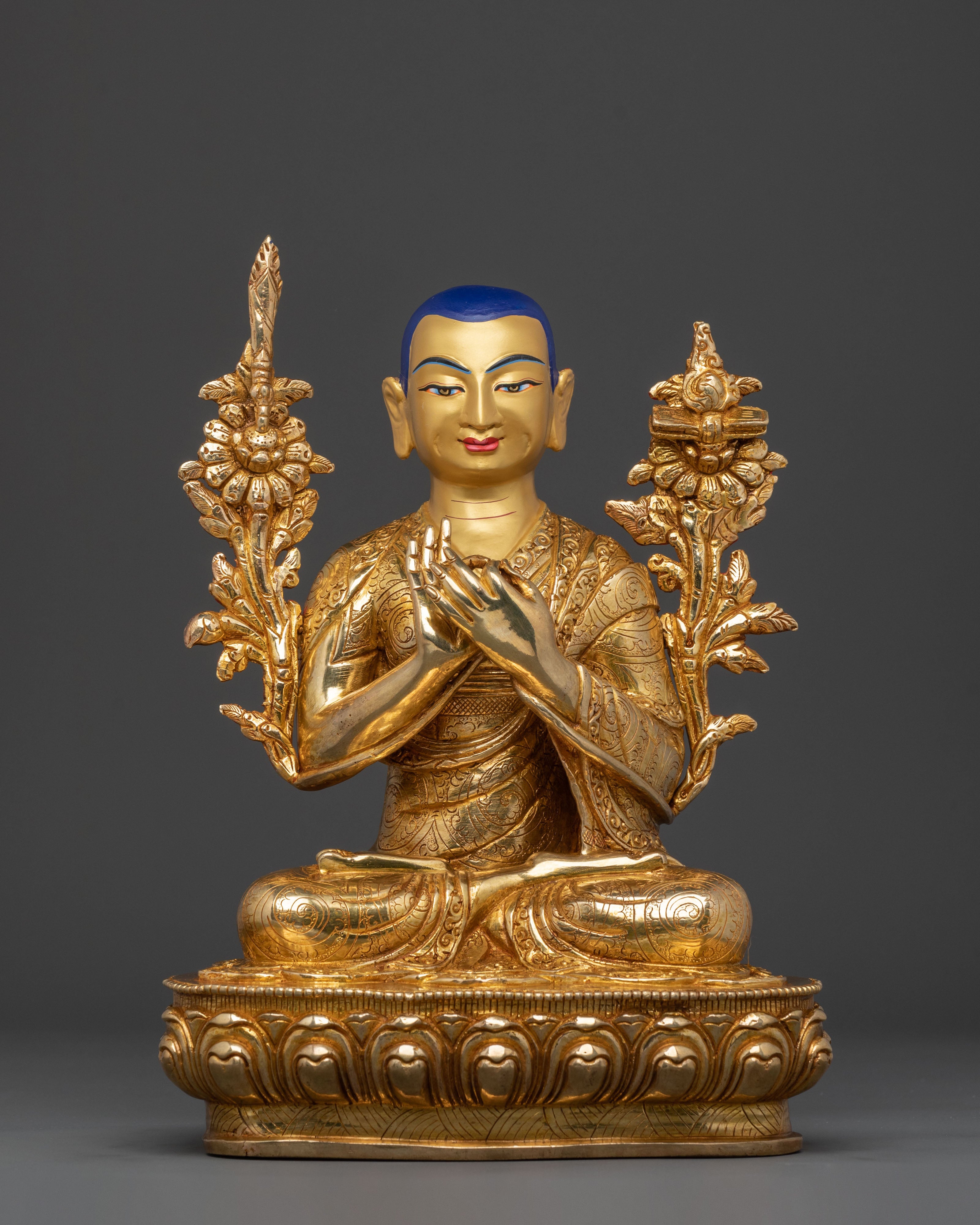 Handcrafted Tsongkhapa Sculpture with Disciples