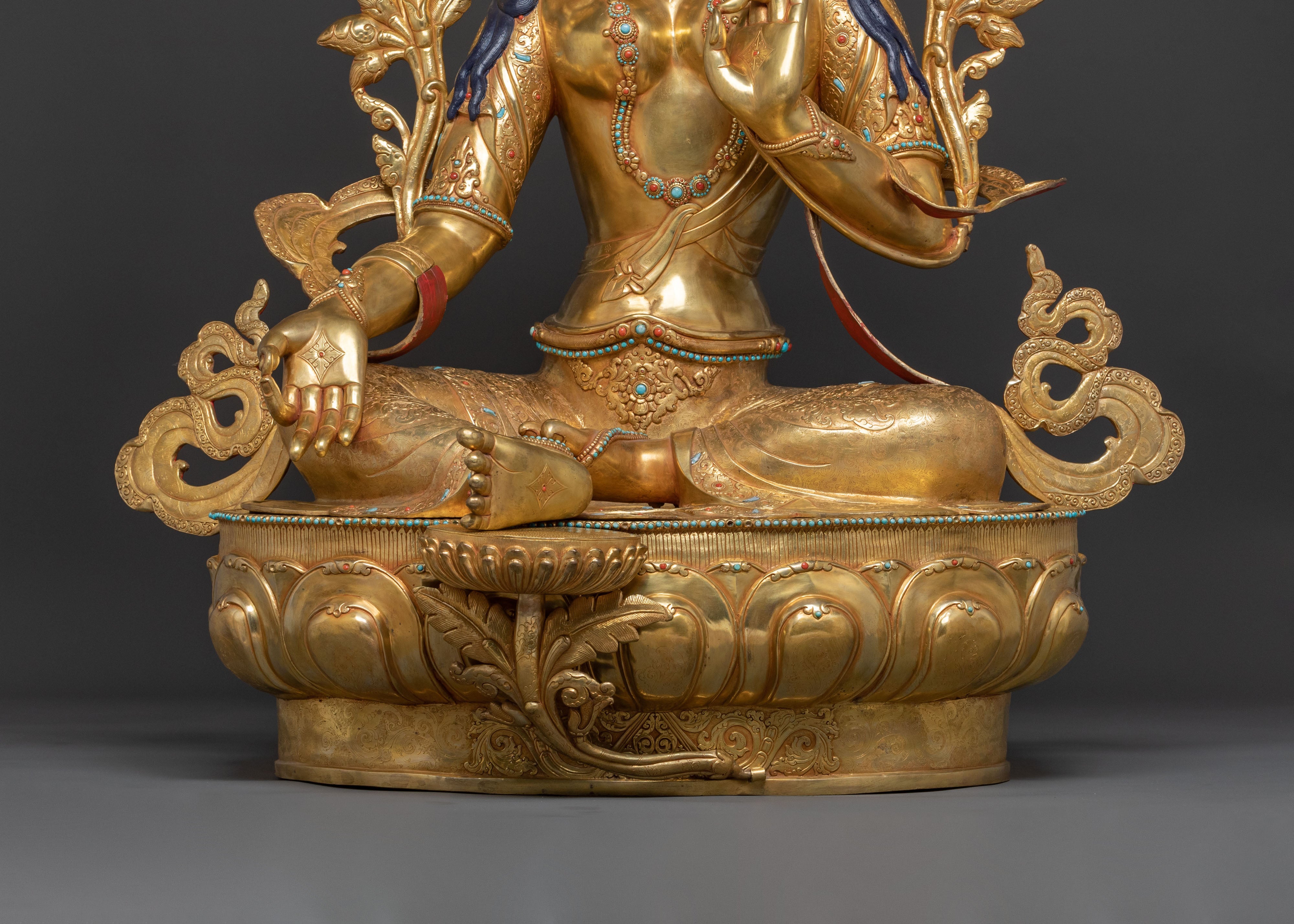 Traditional Nepalese Green Tara Statue
