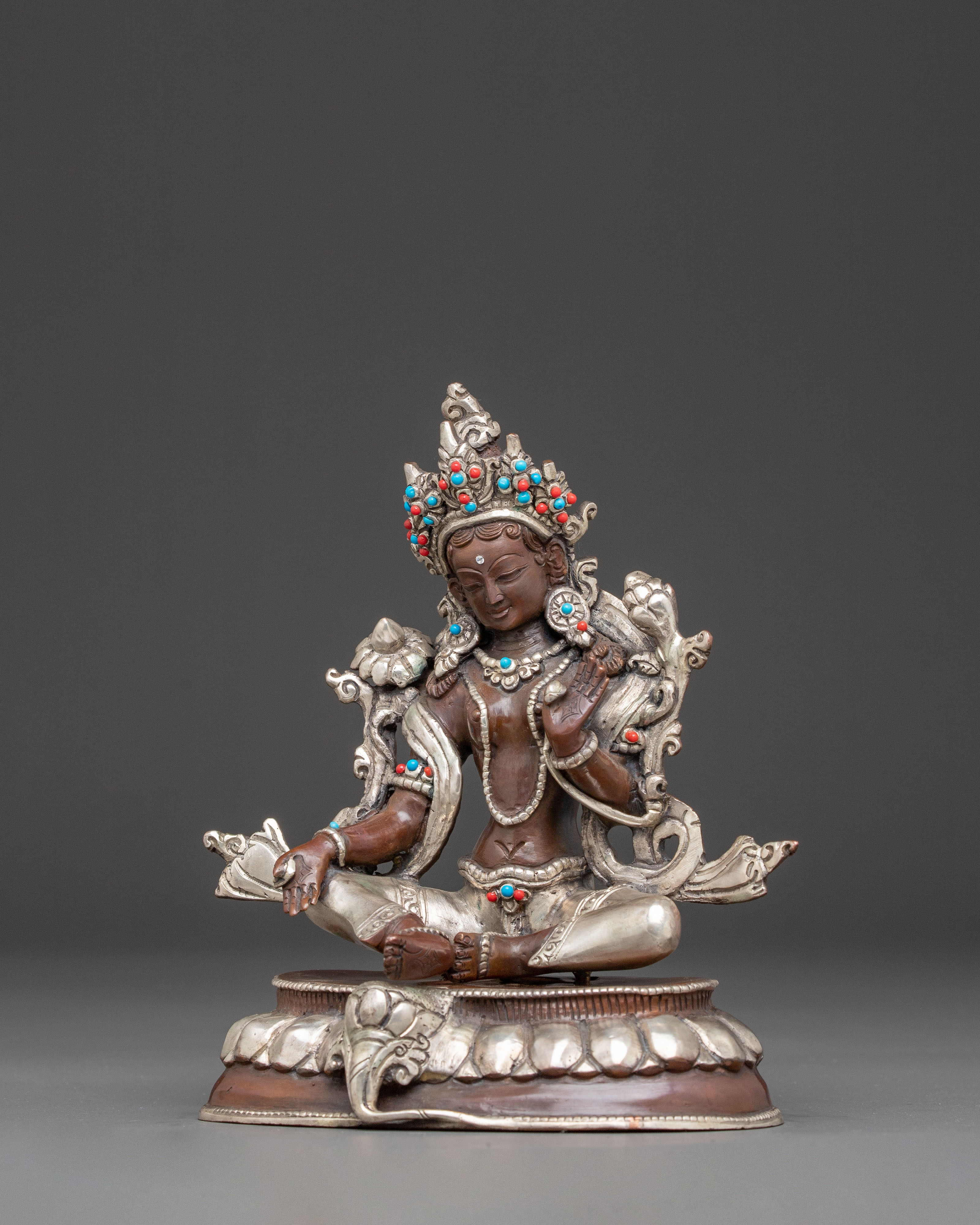 Serene Buddhist Green Tara Handmade Statue | Mother of All Buddhas