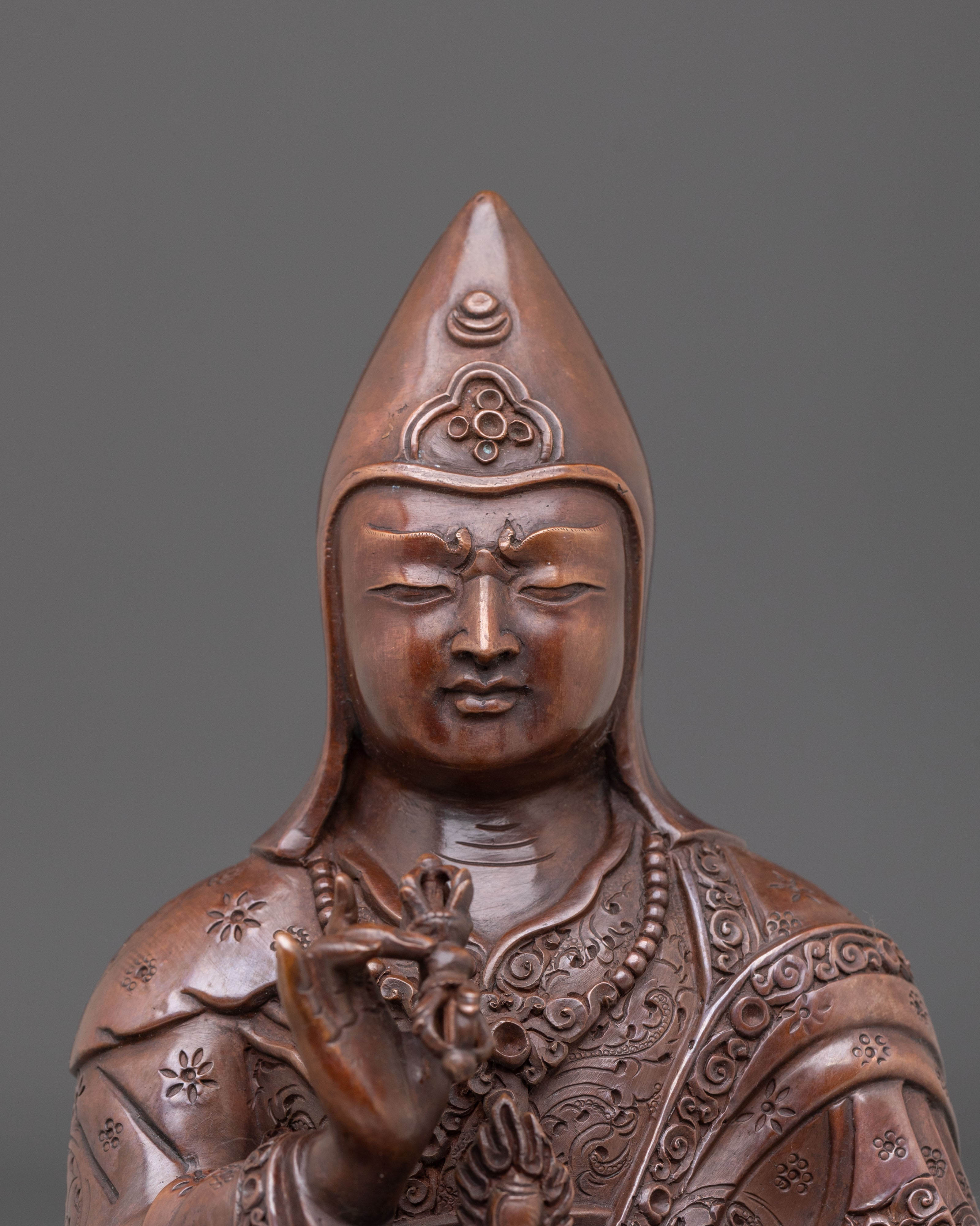 Guru Tsokye Dorje Figurine | Oxidized Copper Artistry