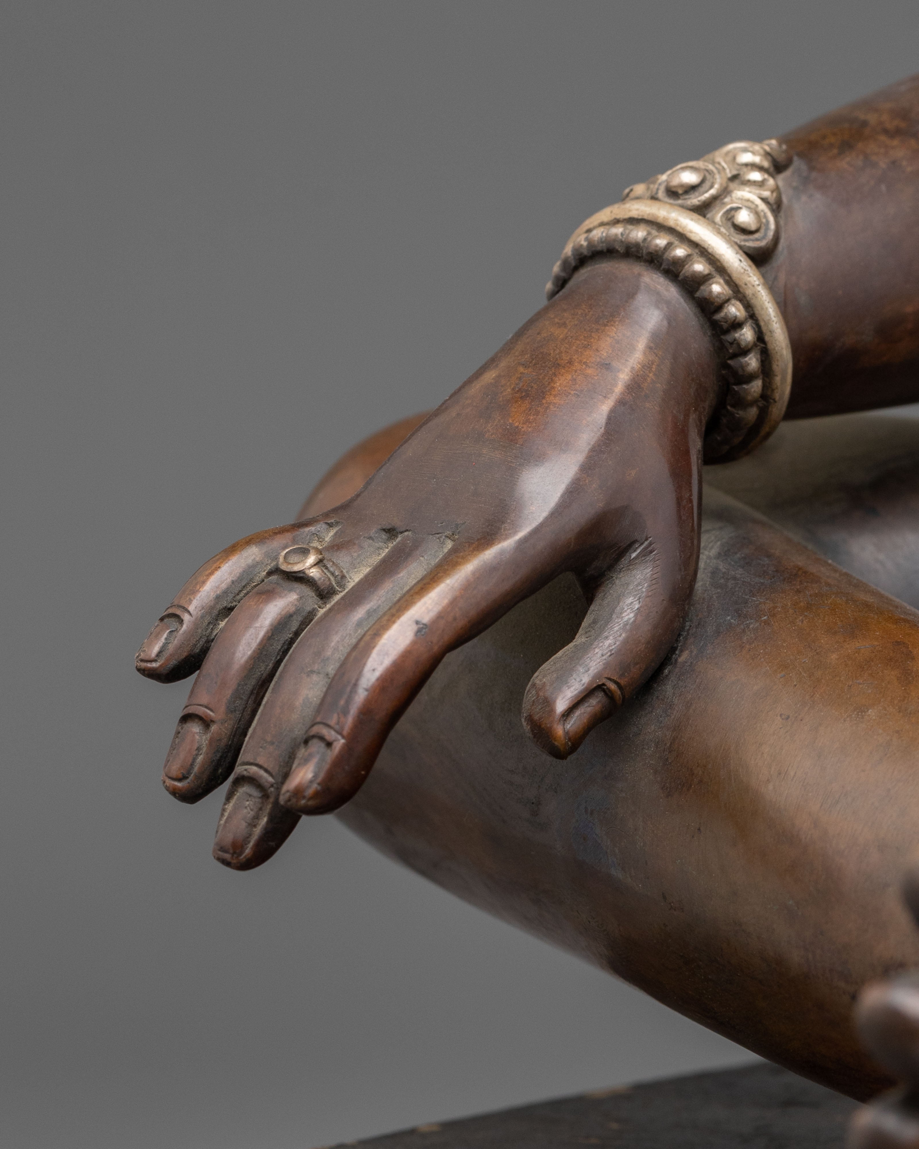 Parbati Devi Statue: Oxidized Copper & Silver Plated