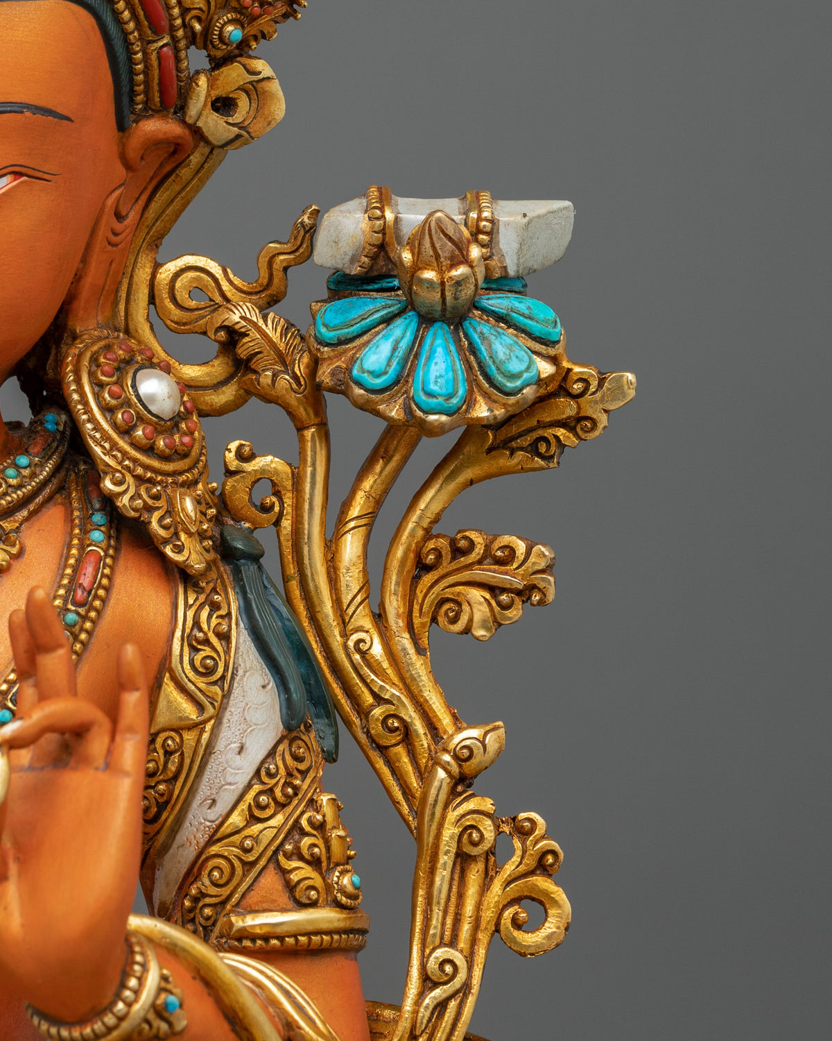 Manjushri Statue with 24K Gold Gilding | Made in Nepal