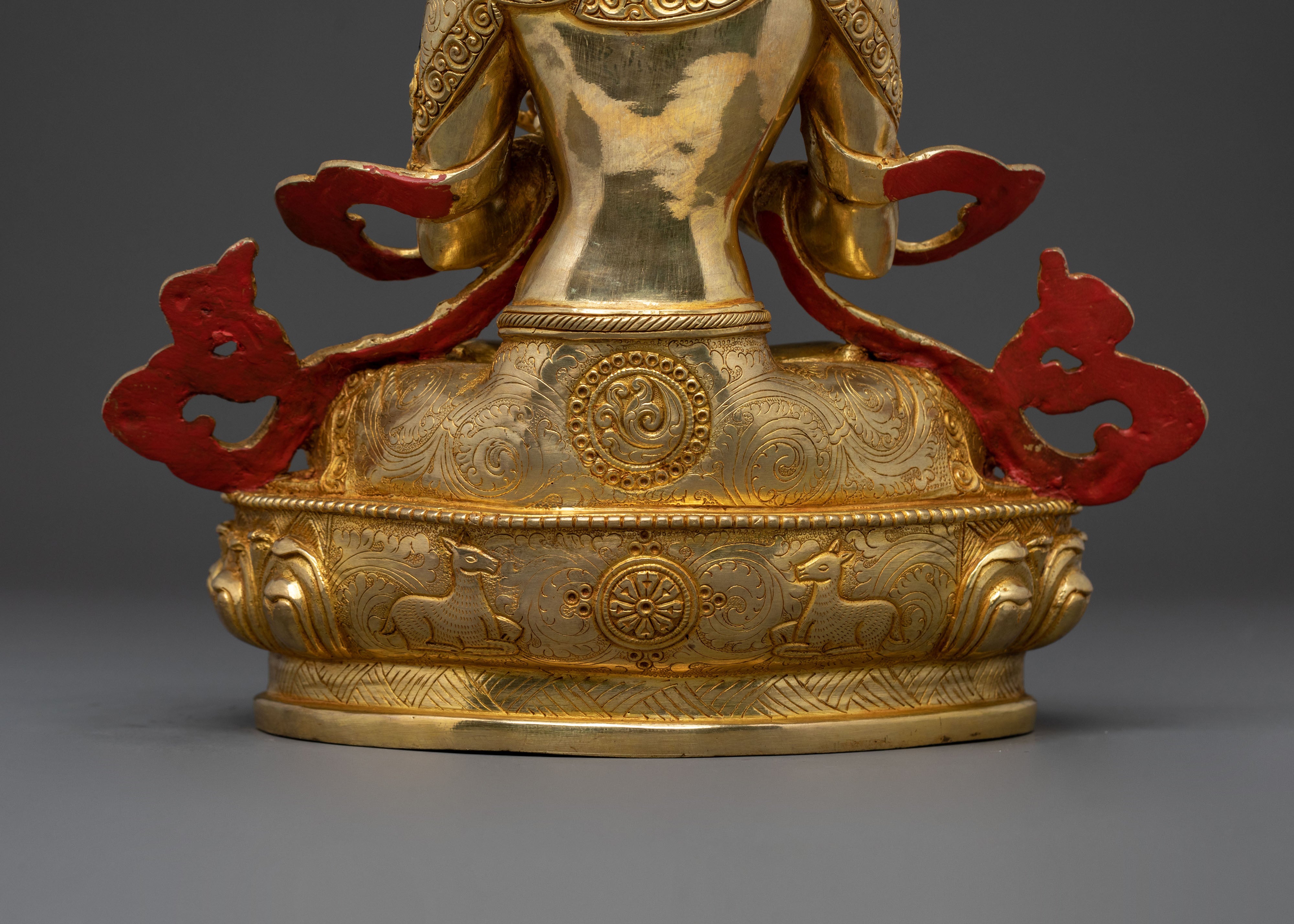 Vajradhara Statue: 24K Gold Gilded Sacred Figurine