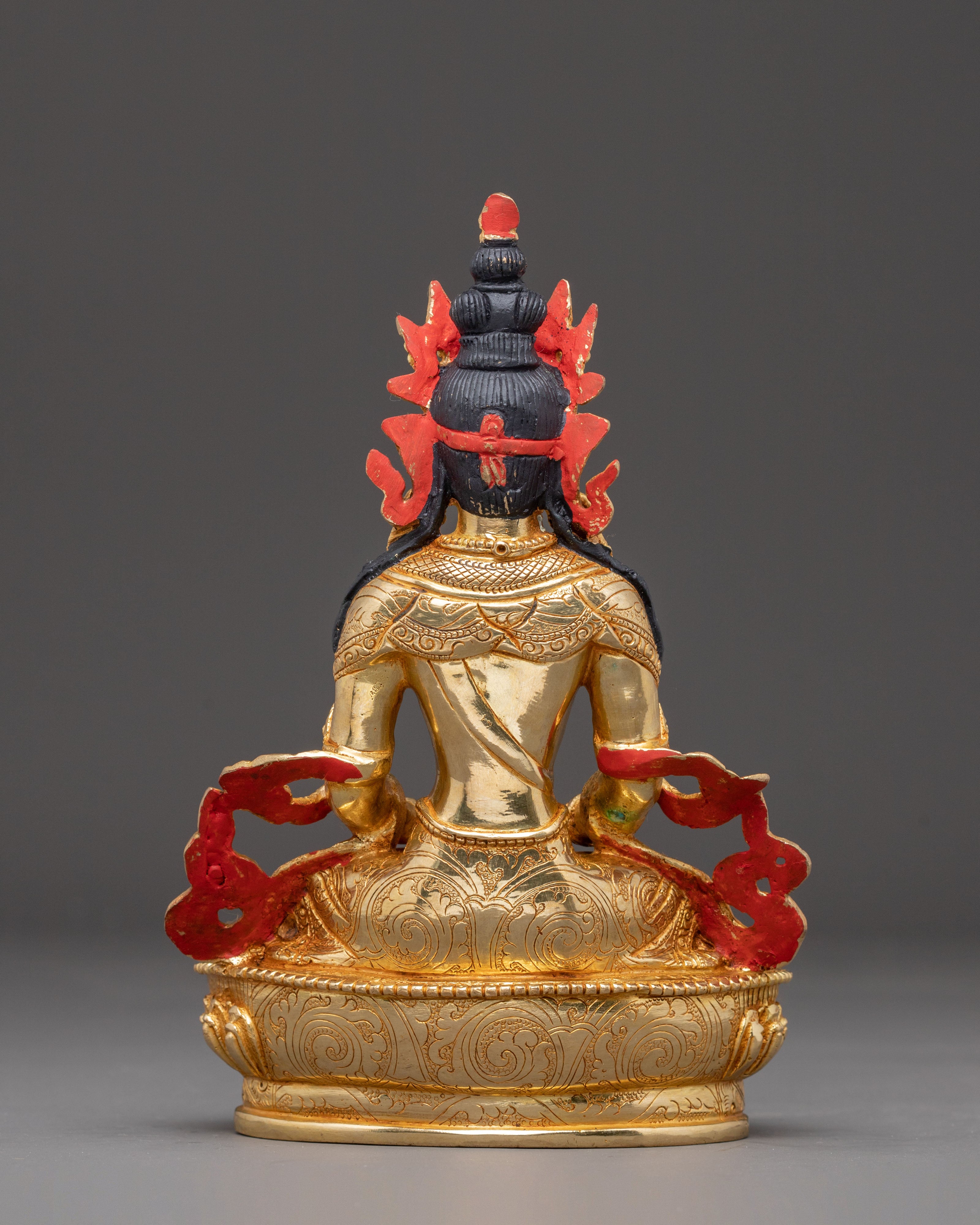 Amitayus Copper Statue Symbolizing Longevity | Handmade in Nepal