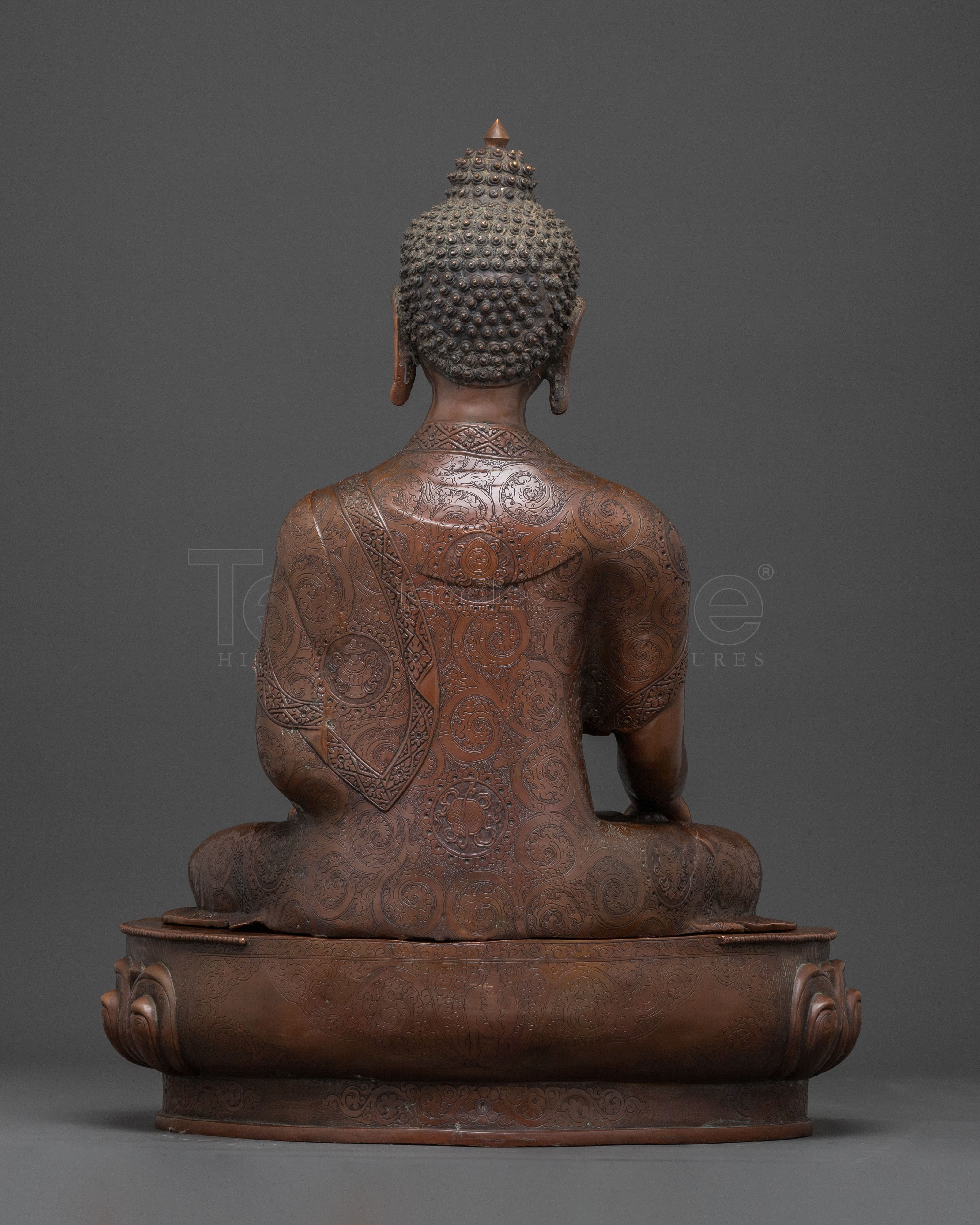 Sacred Dharma Teacher Buddha Shakyamuni Statue | Oxidized Copper Artwork