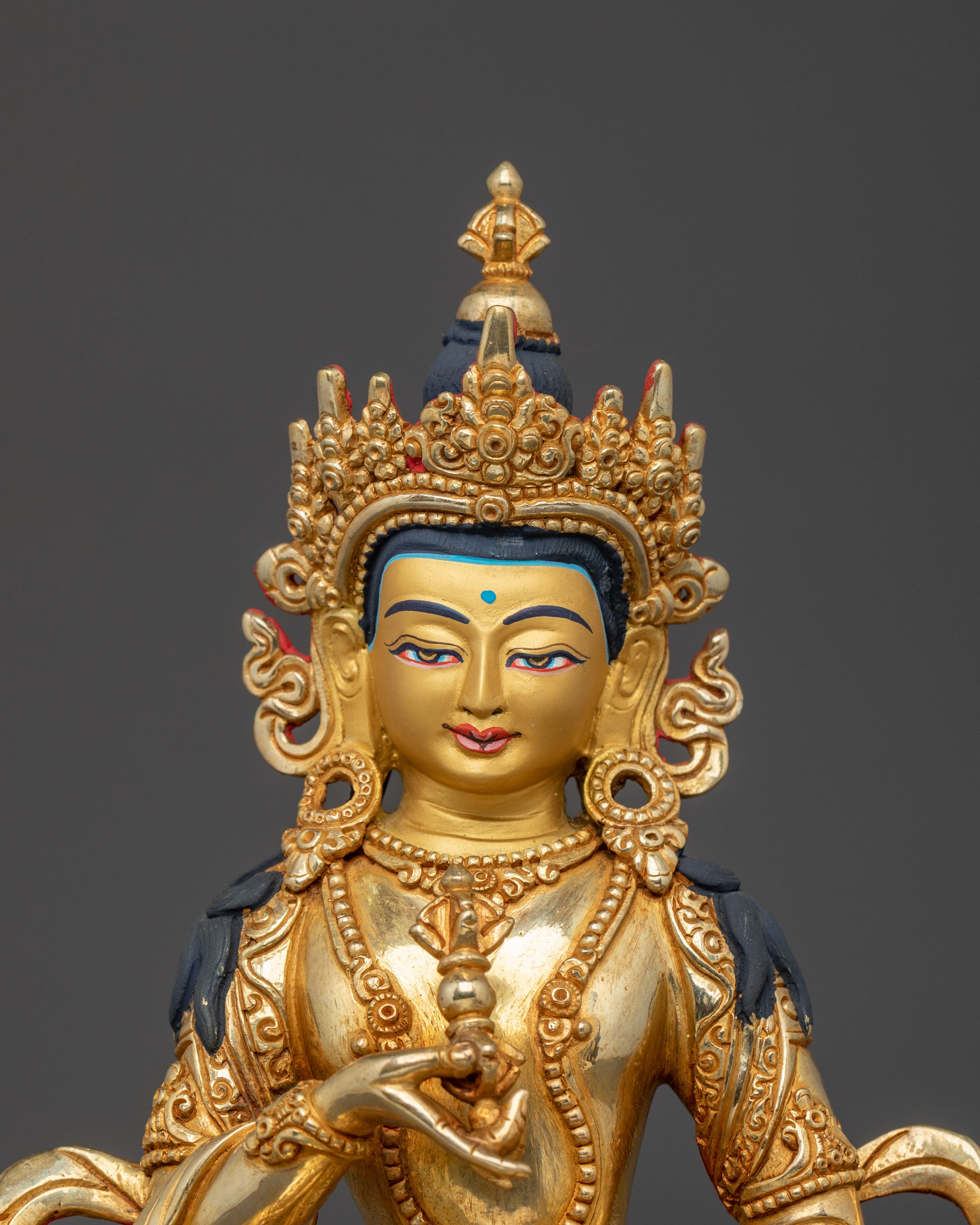 Sacred Vajrasattva  24K Gold Gilded Meditation Statue