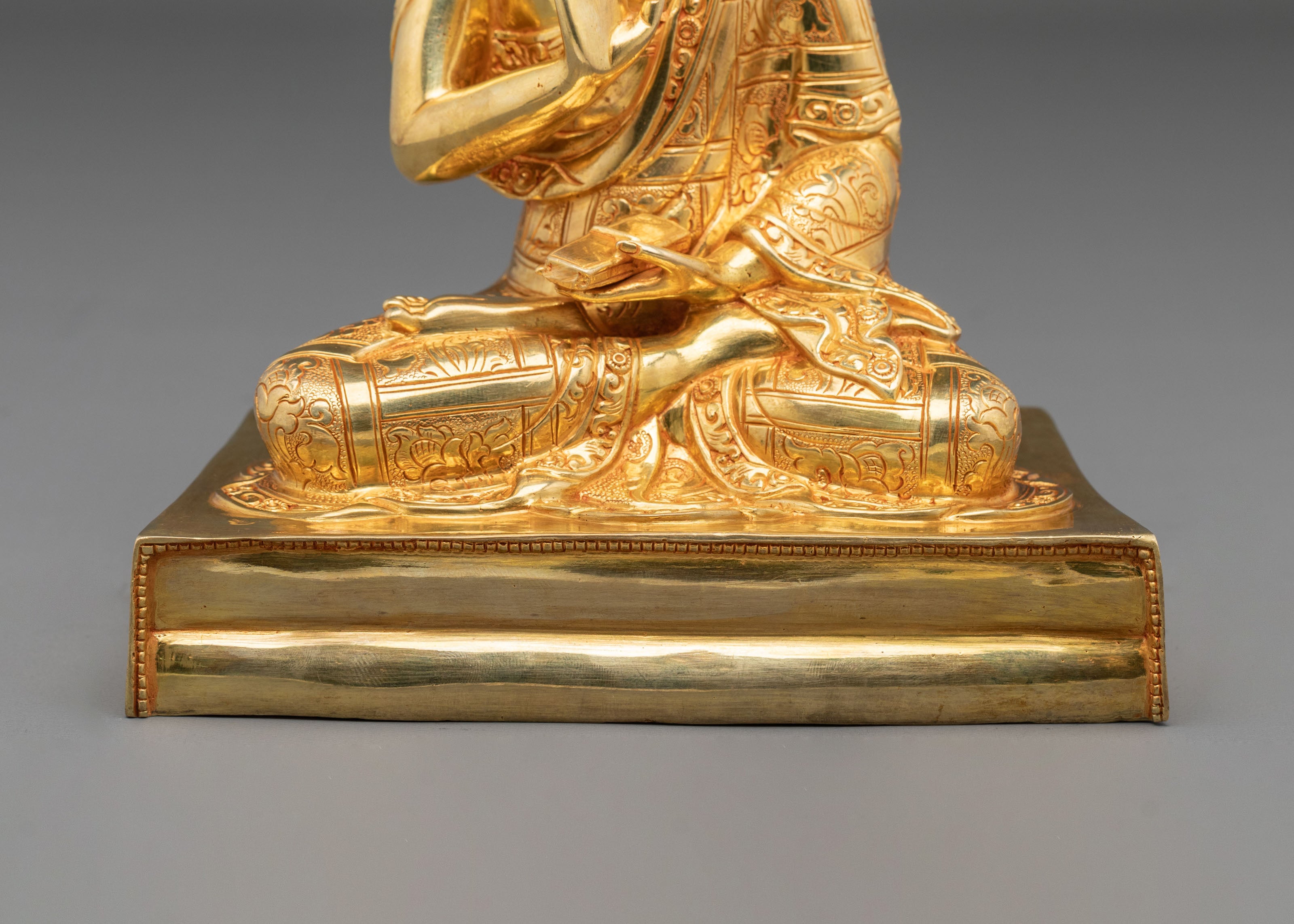 Santarakshita Statue | 24K Gold Gilded Figurine