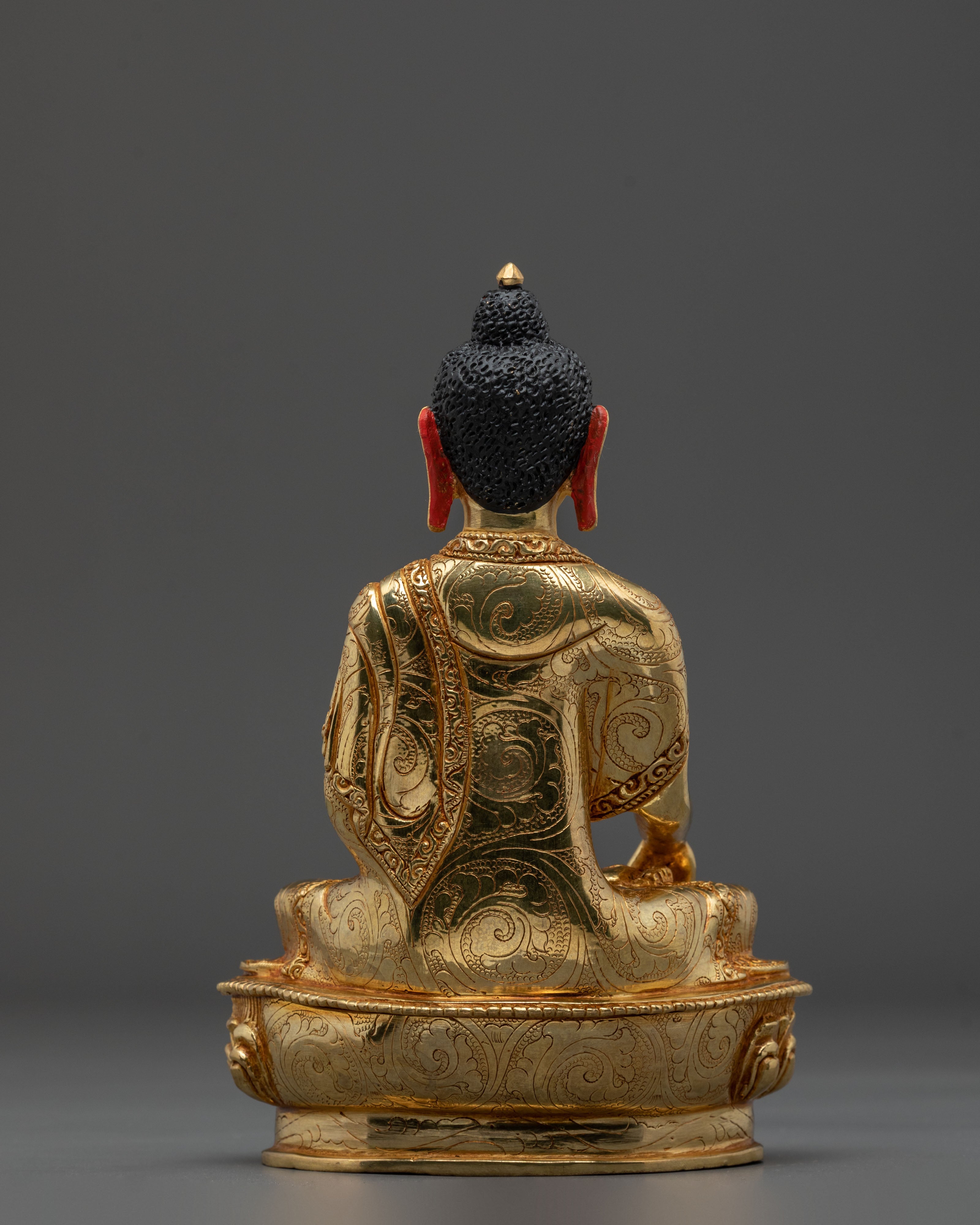 Shakyamuni Buddha Buddhist Sage Sculpture | 24K Gold Gilded