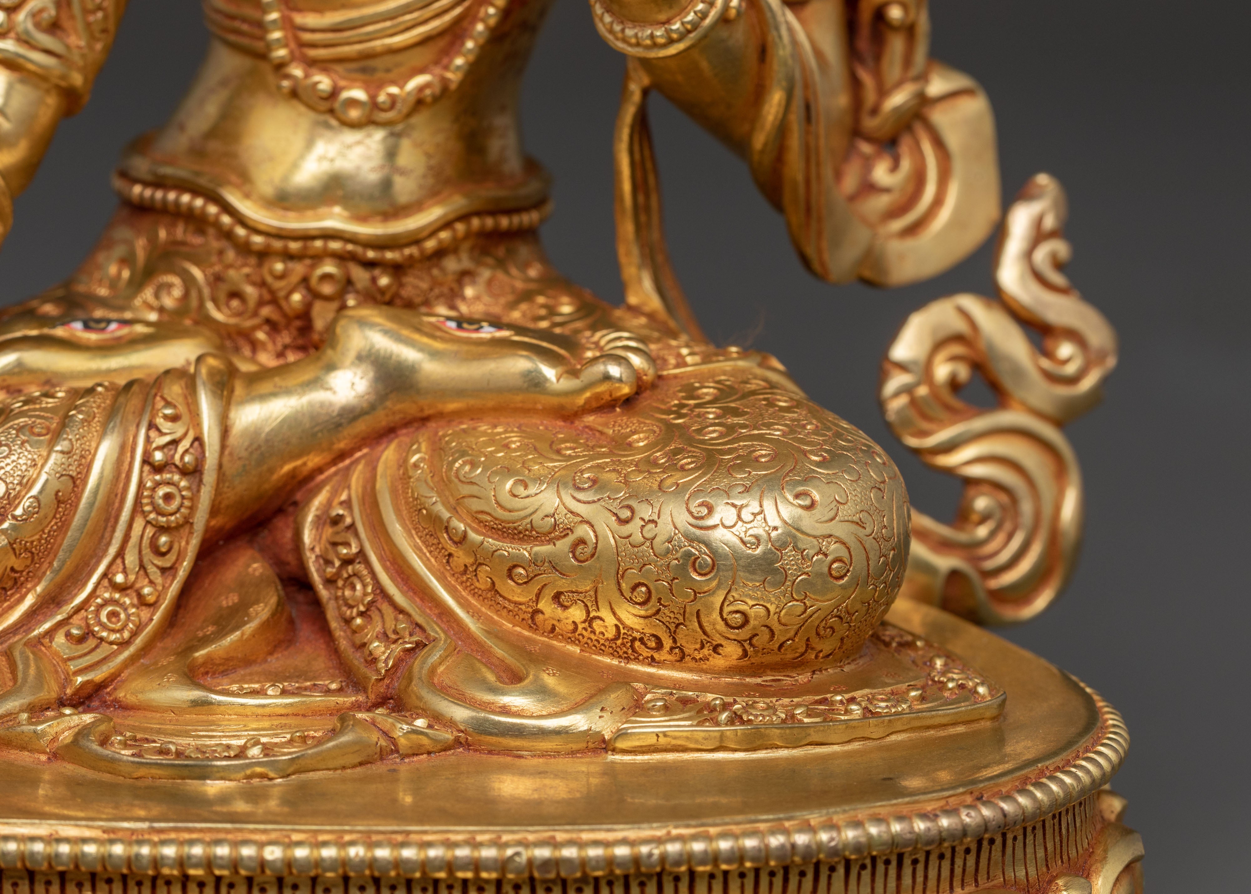 White Tara Longevity Statue – Handcrafted Gilded Copper