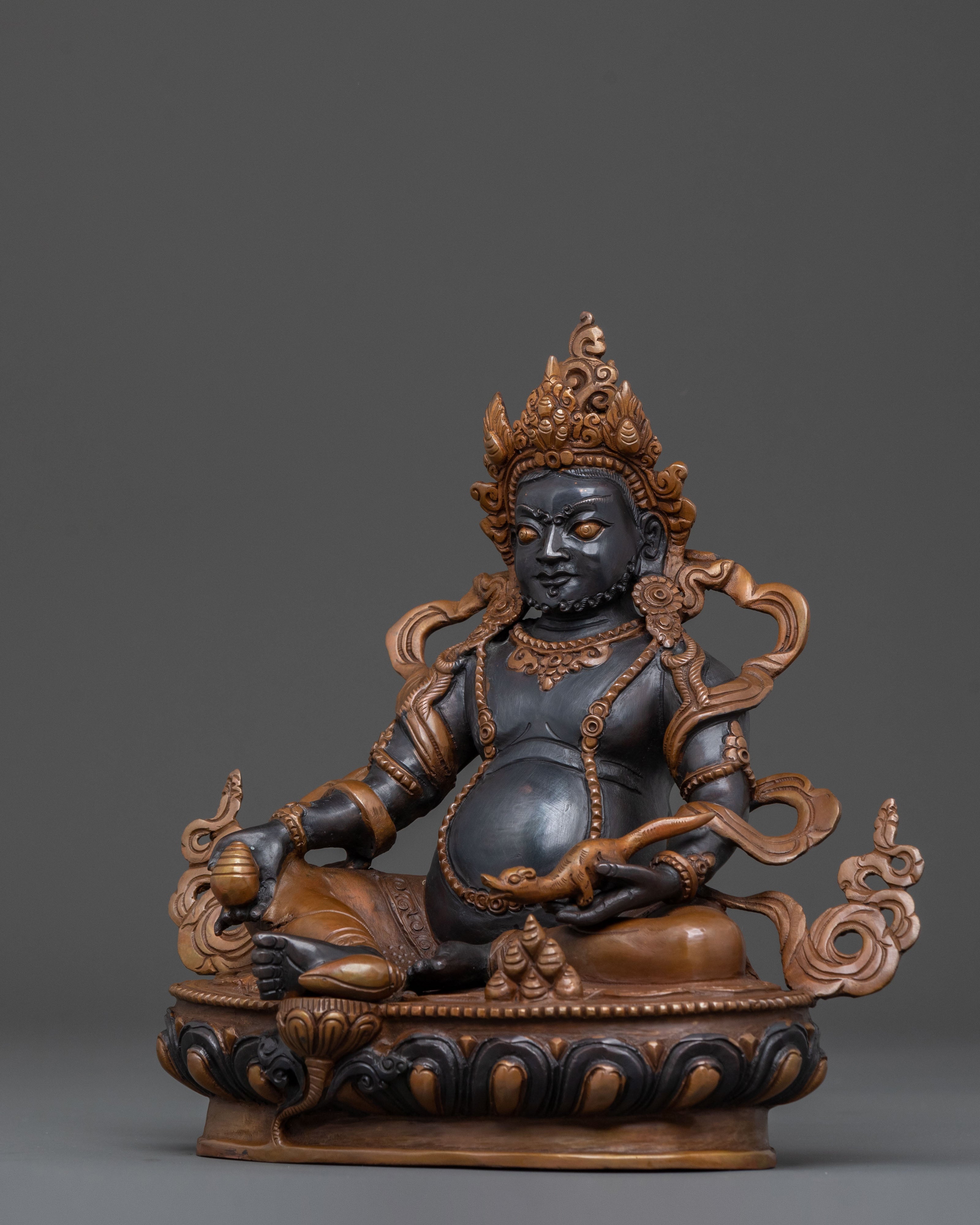 Dzambhala | Oxidized Copper Prosperity Statue