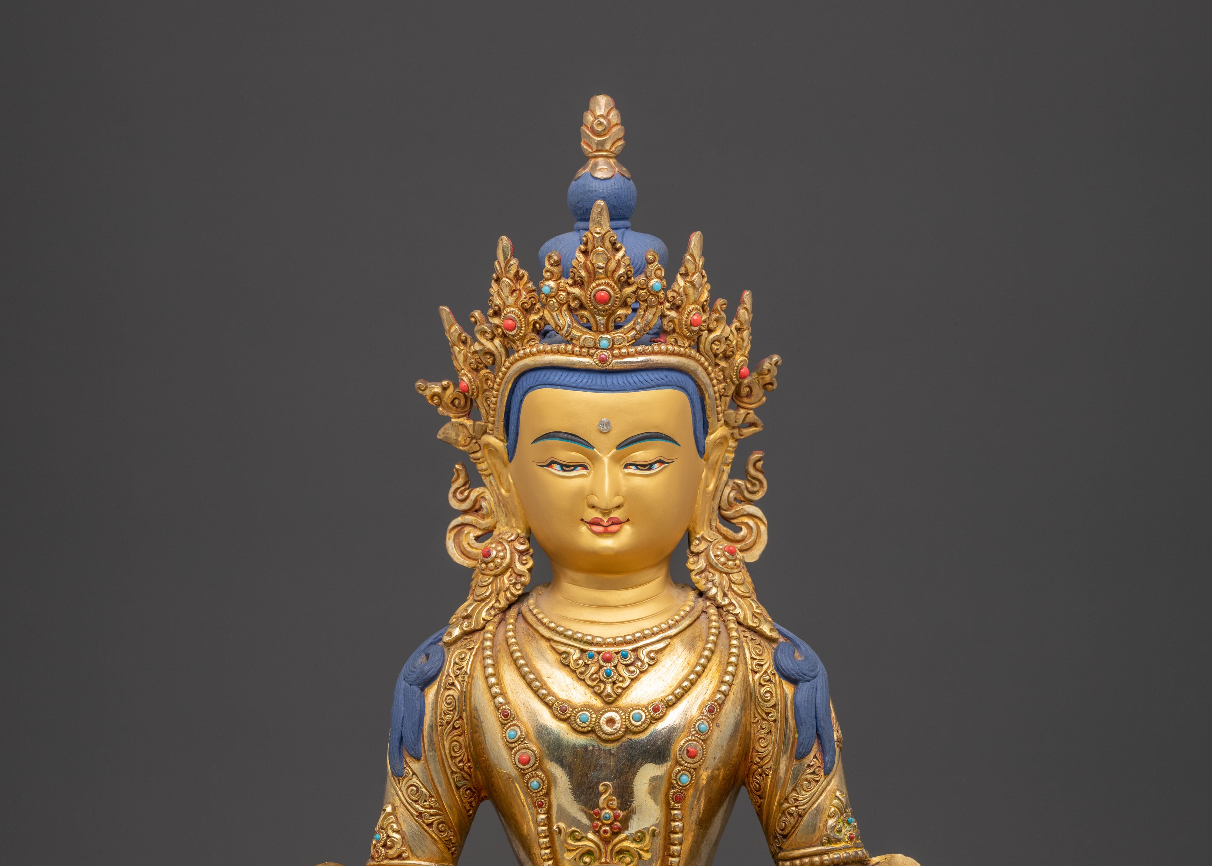 Handmade Statue of Amitayus Buddha | Traditional Himalayan Art