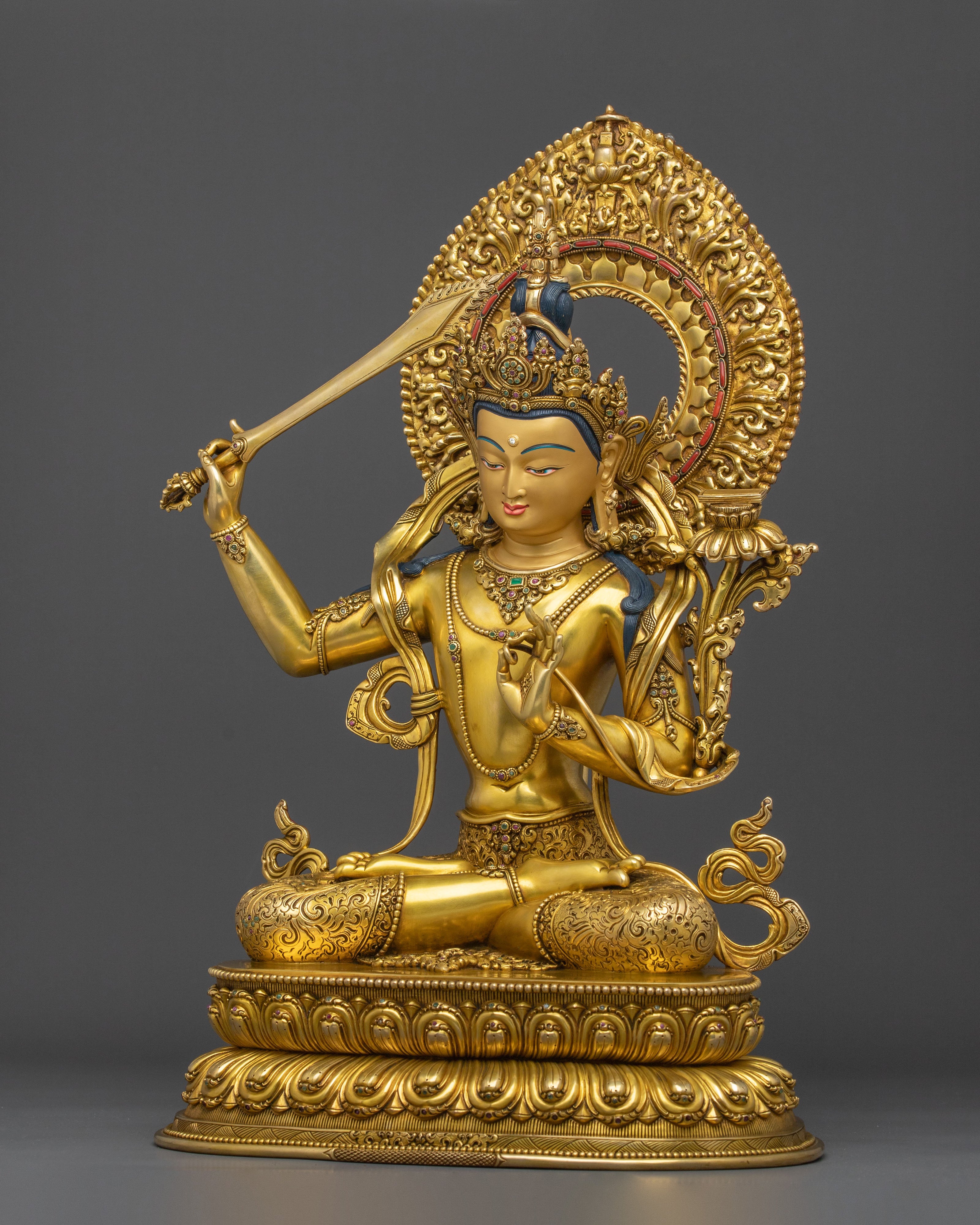Manjughoṣa Spiritual Sculpture | Buddhist Shrine Decor