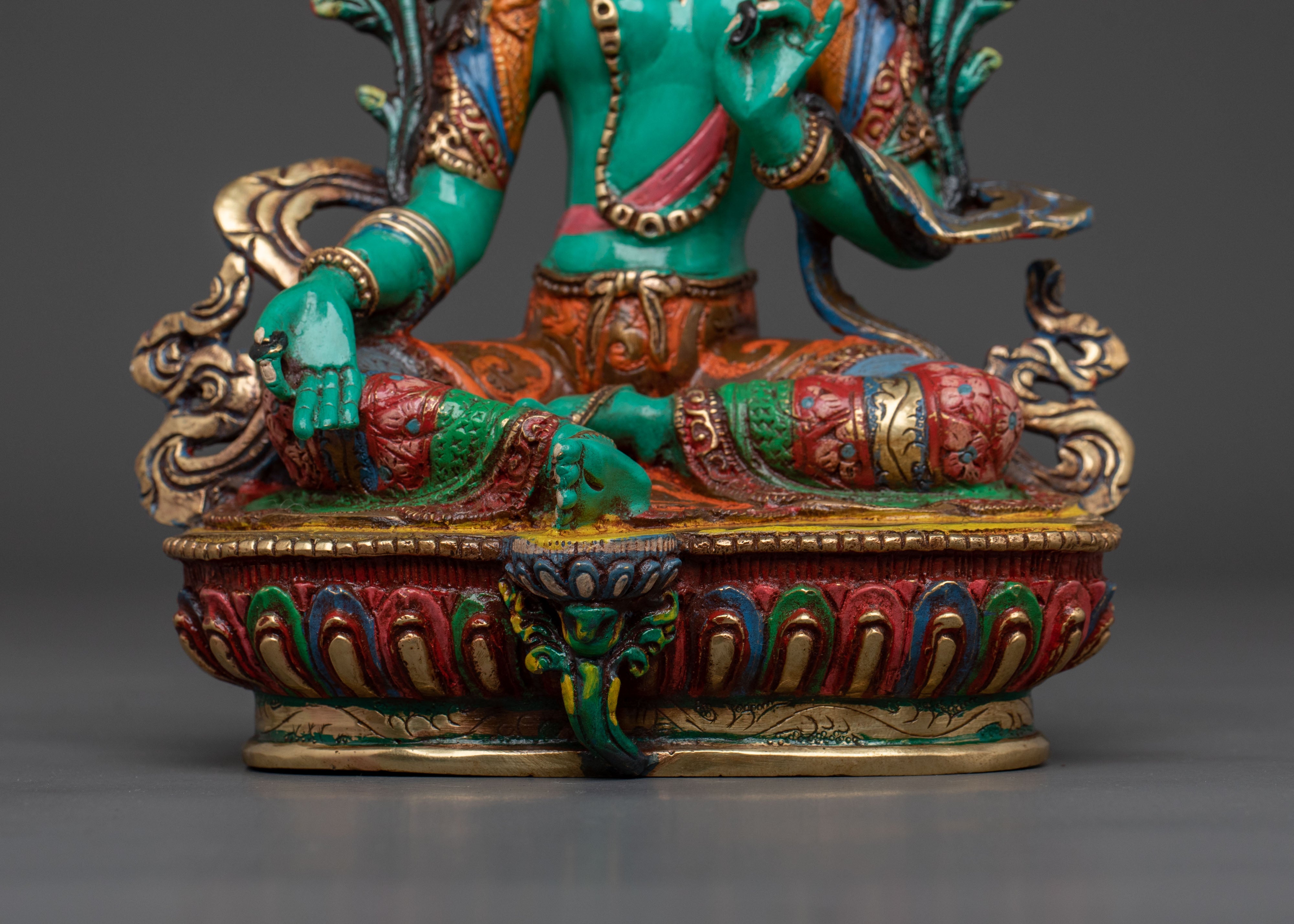 Goddess Shyama Tara Golden Statue | Protector of Compassion