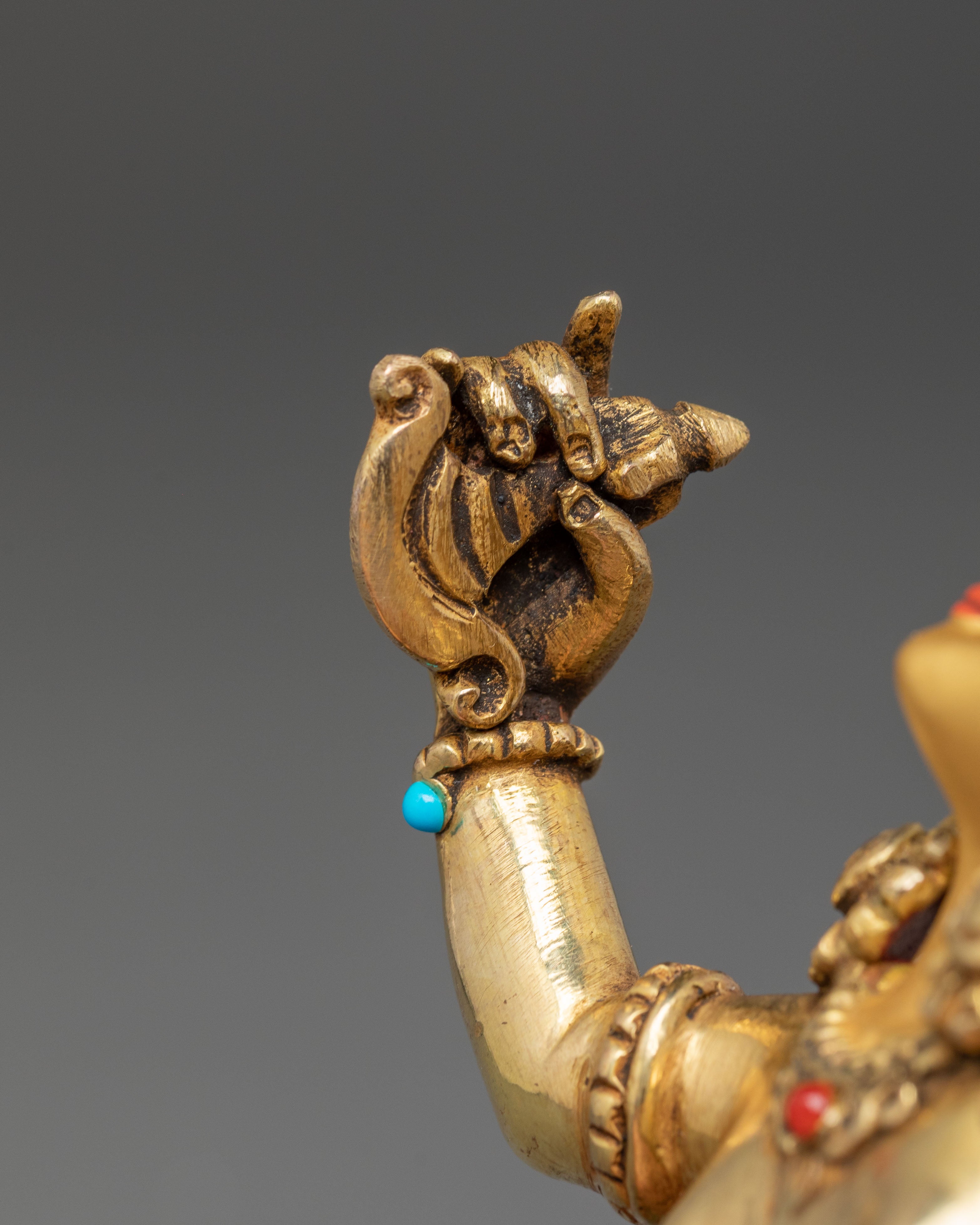 Handmade Avalokiteshvara Golden Statue | Bodhisattva of Compassion