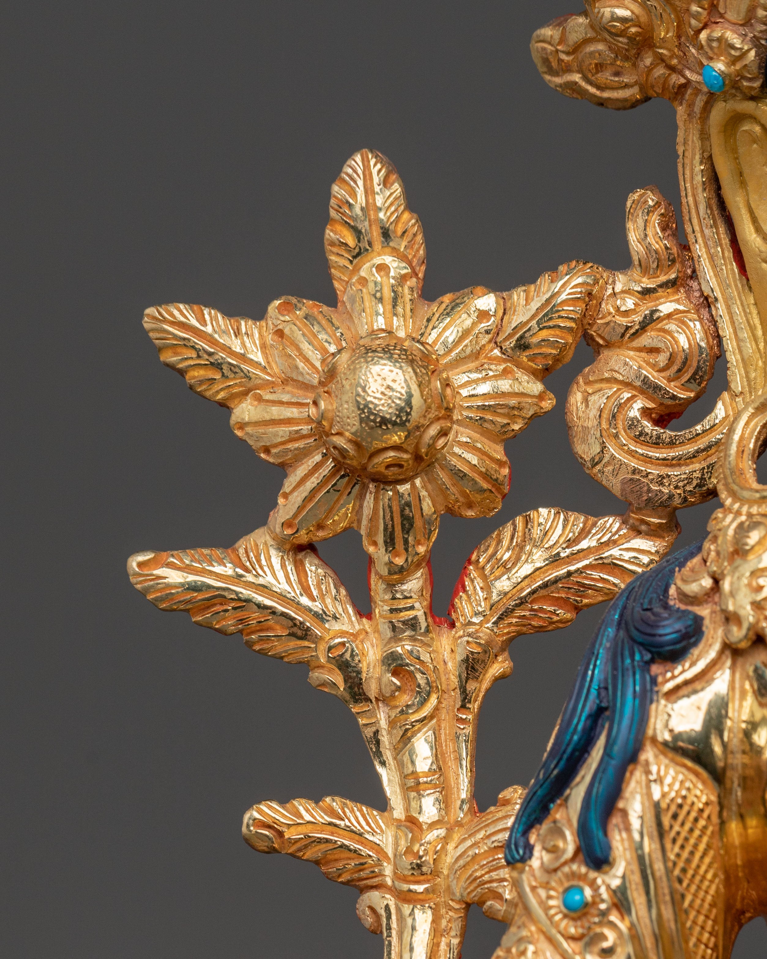 Green Tara Golden Statue of Swift Protection