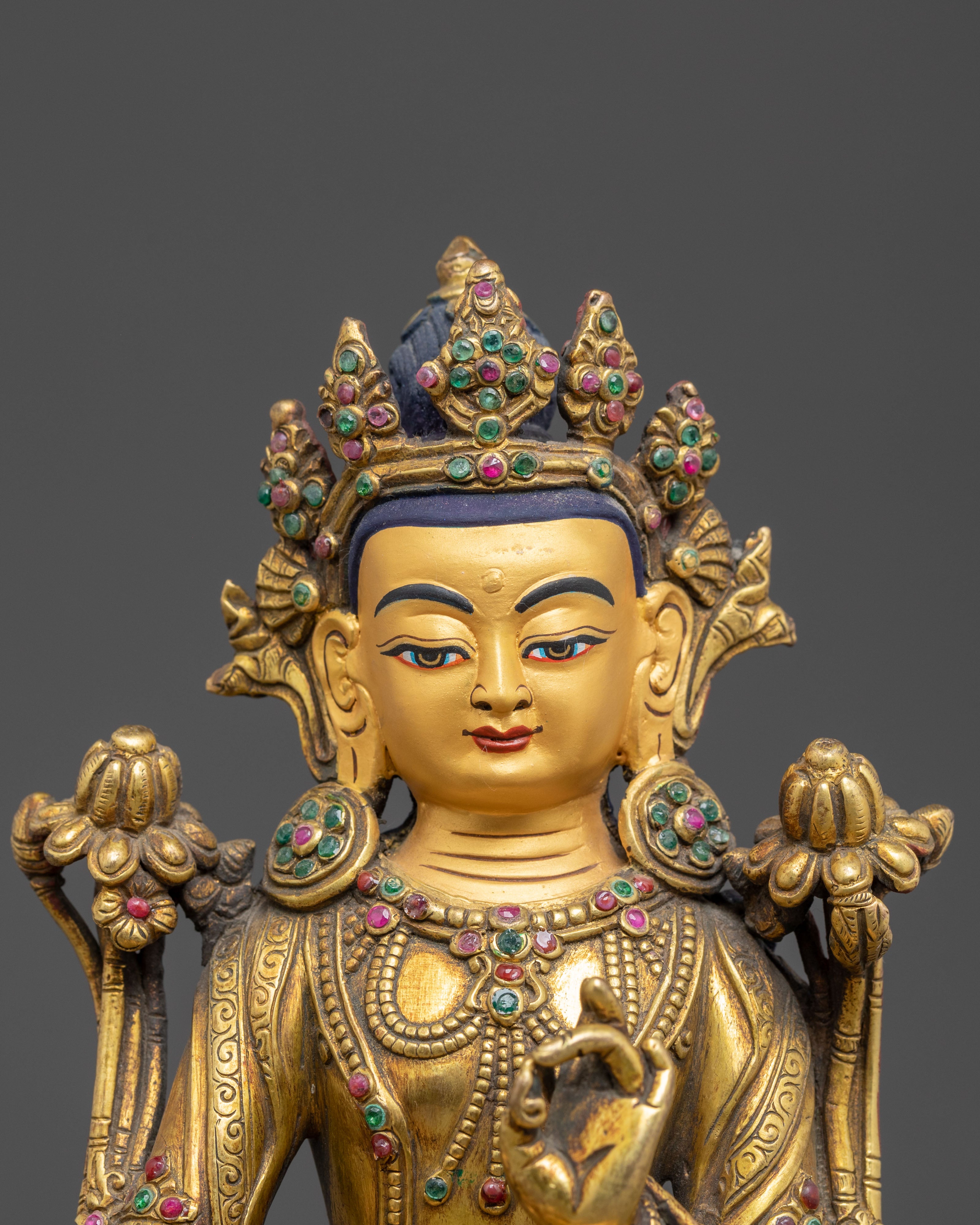 Green Tara Handmade Statue: Mother of All Buddhas