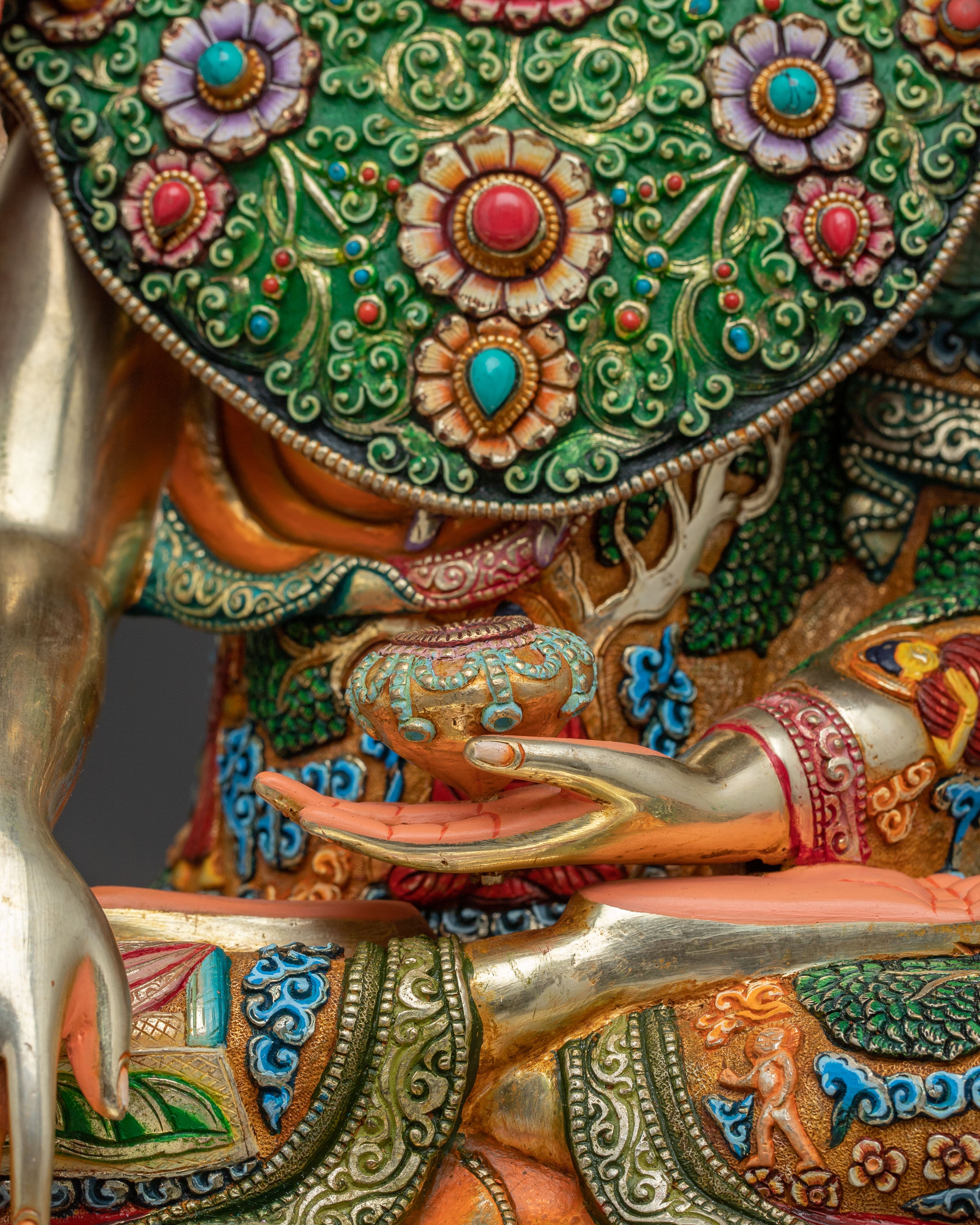 Crown Shakyamuni Buddha Enlightenment Statue