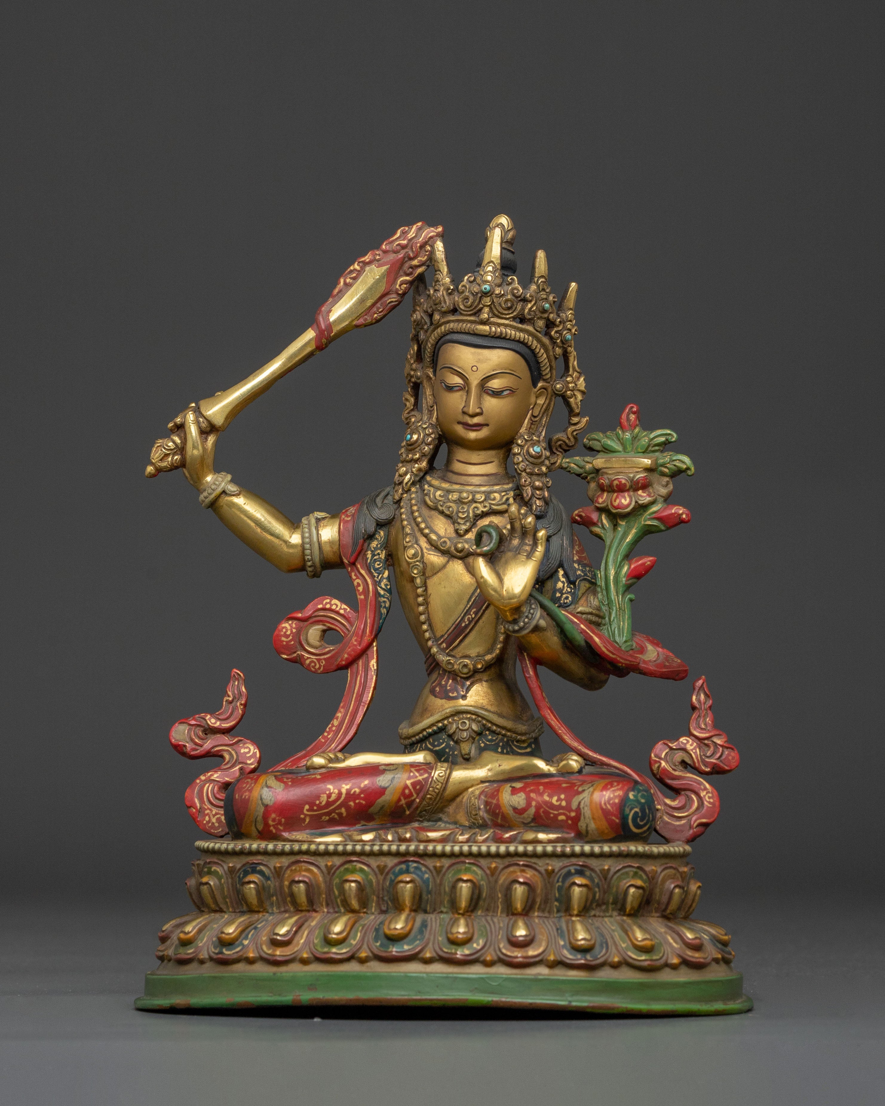 Handmade Manjushri Statue | Wisdom Deity