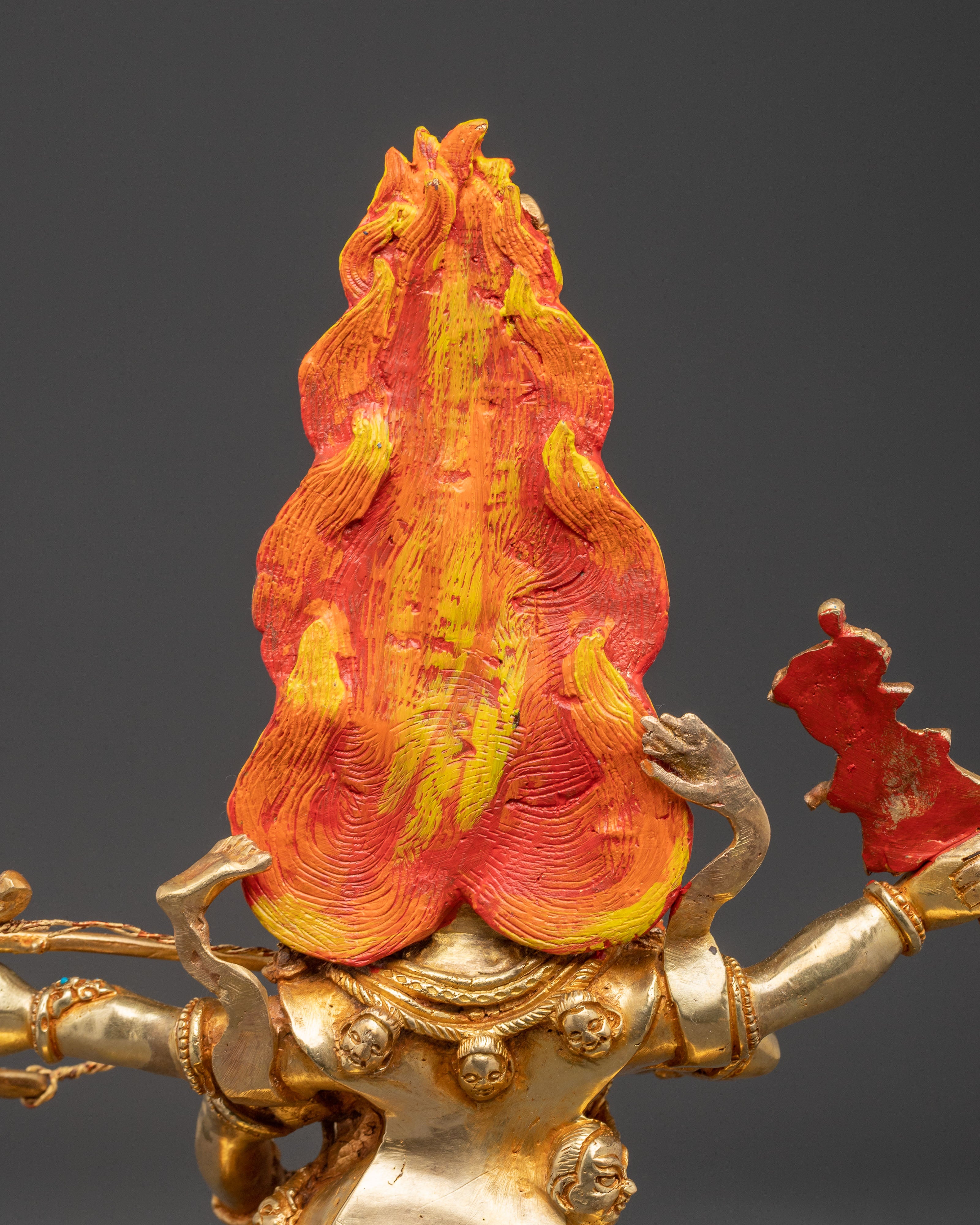 Handmade Copper Rahula Statue | Fierce Guardian Deity