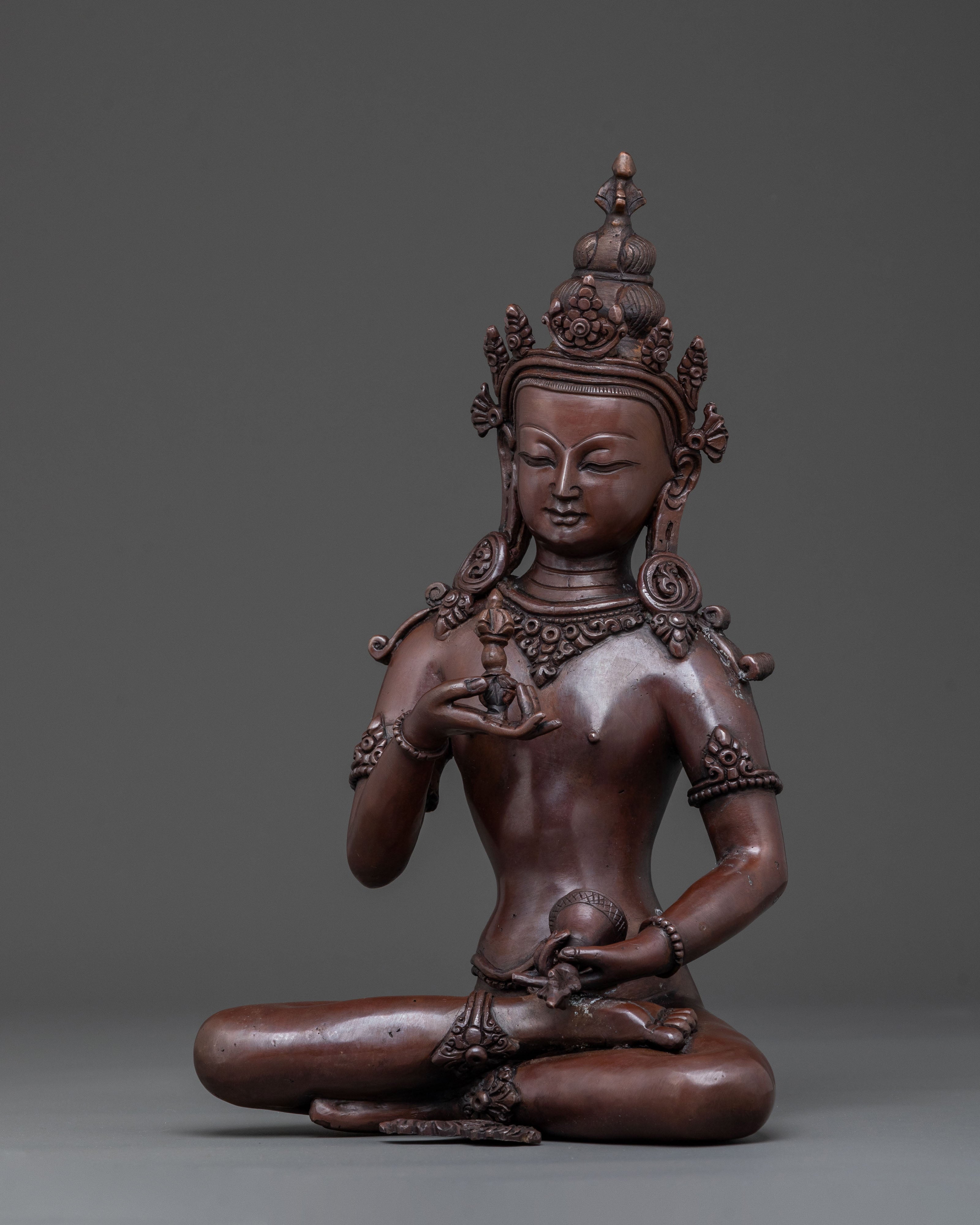 Vajrasattva Sacred Sculpture: Handcrafted Devotion