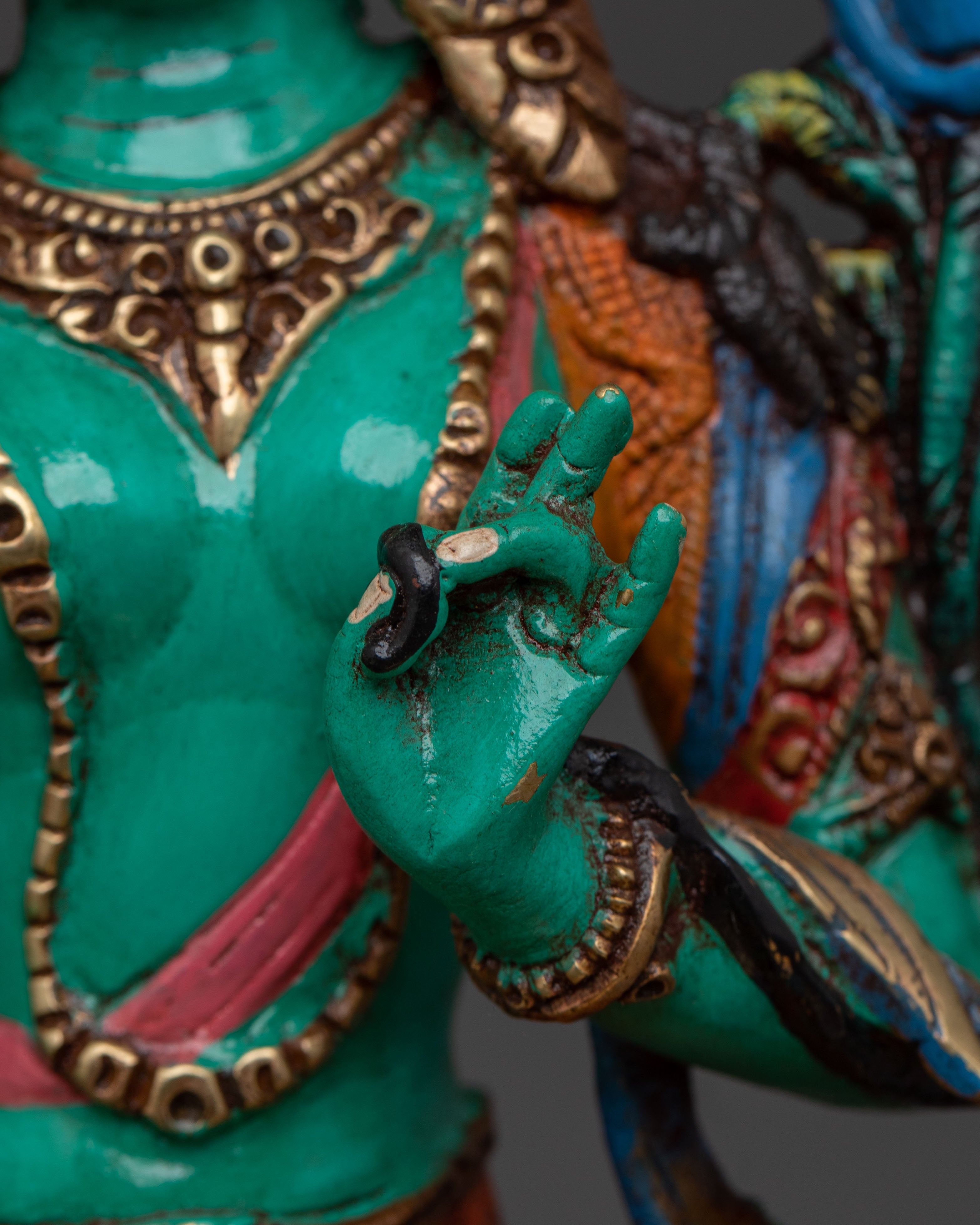Goddess Shyama Tara Golden Statue | Protector of Compassion