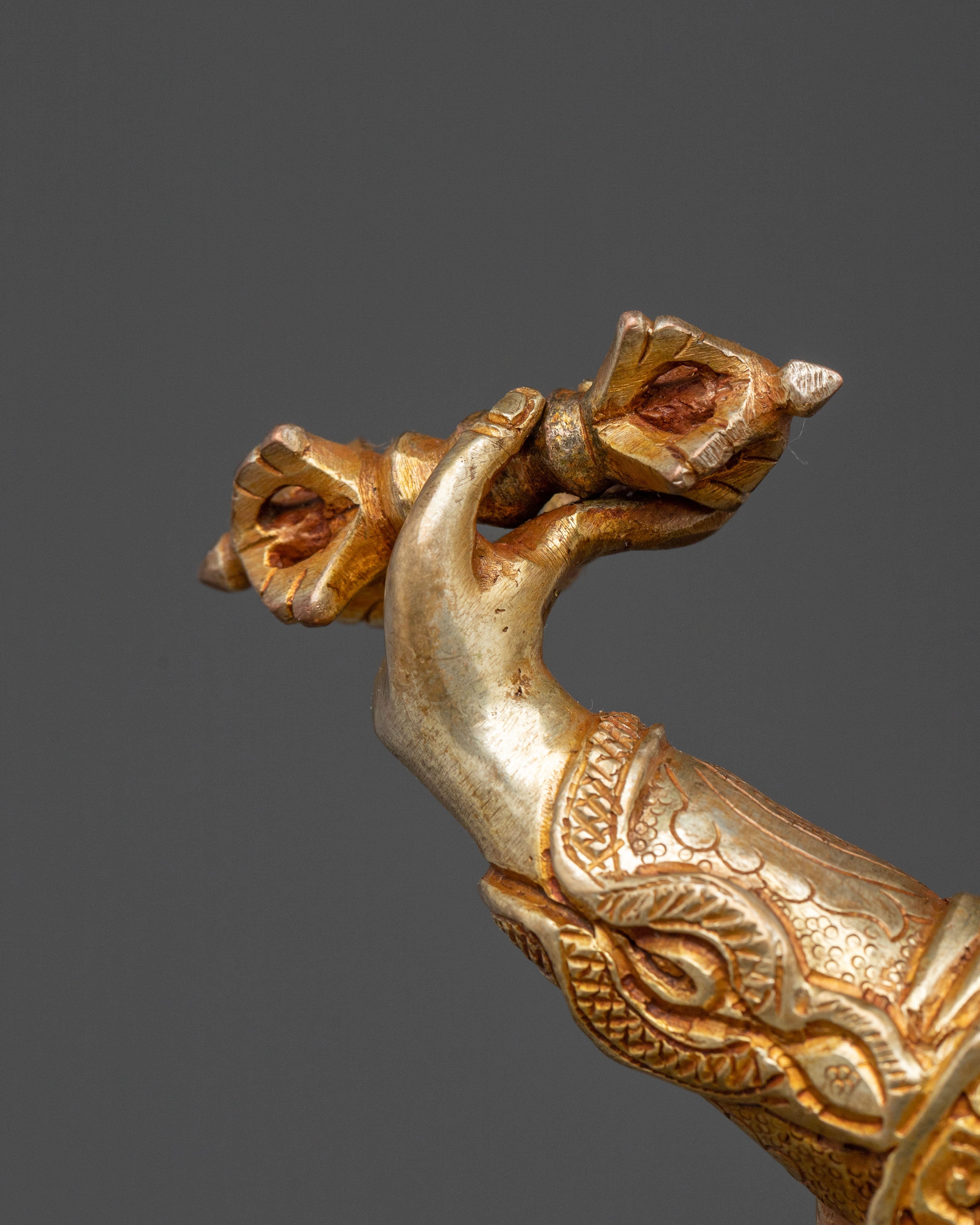 Dancing Guru Rinpoche Spiritual Sculpture | Handmade Tibetan Artwork