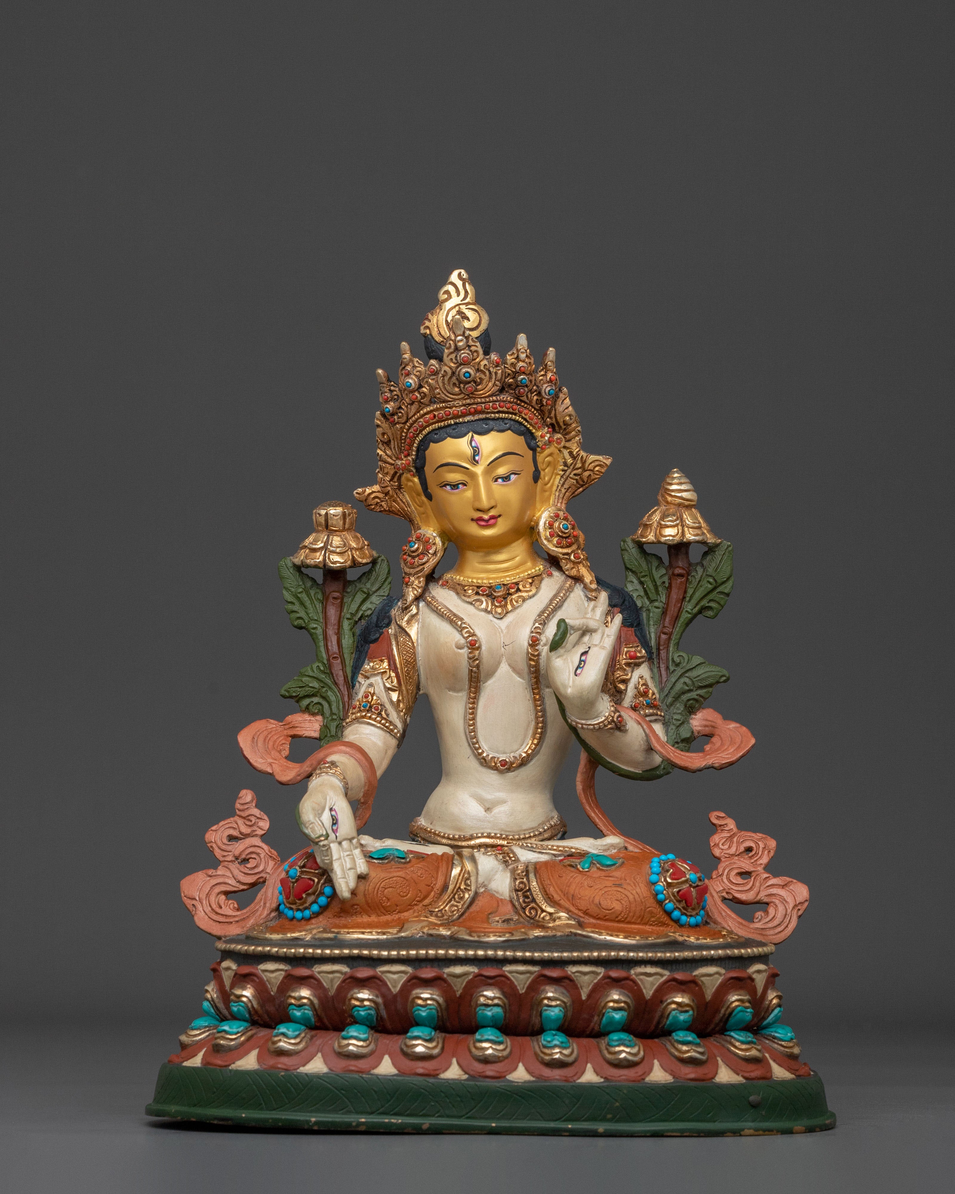 24K Gold Gilded Sacred Statue Set of Six Bodhisattva