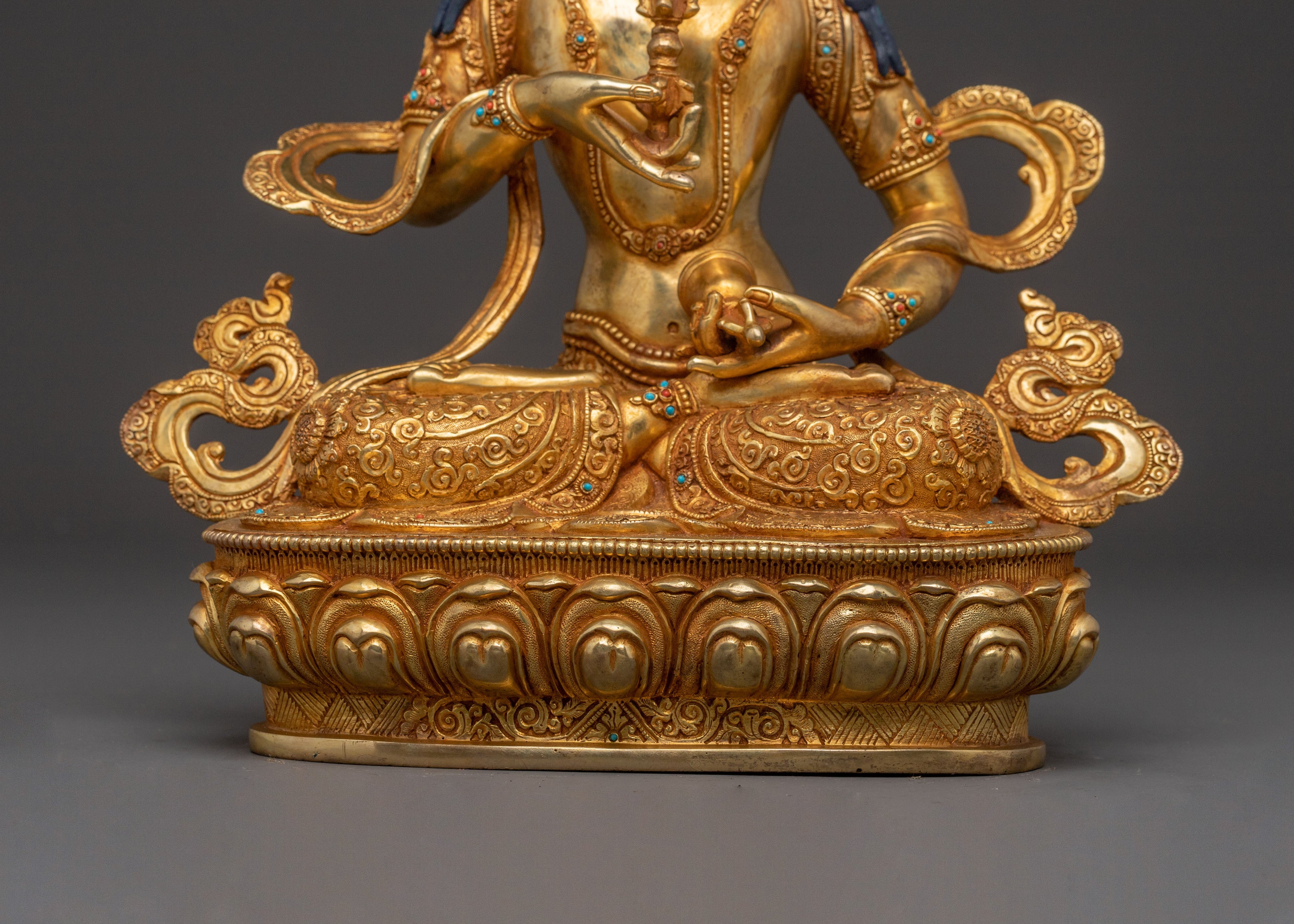 Vajrasattva Golden Statue | Gold Gilded Serenity