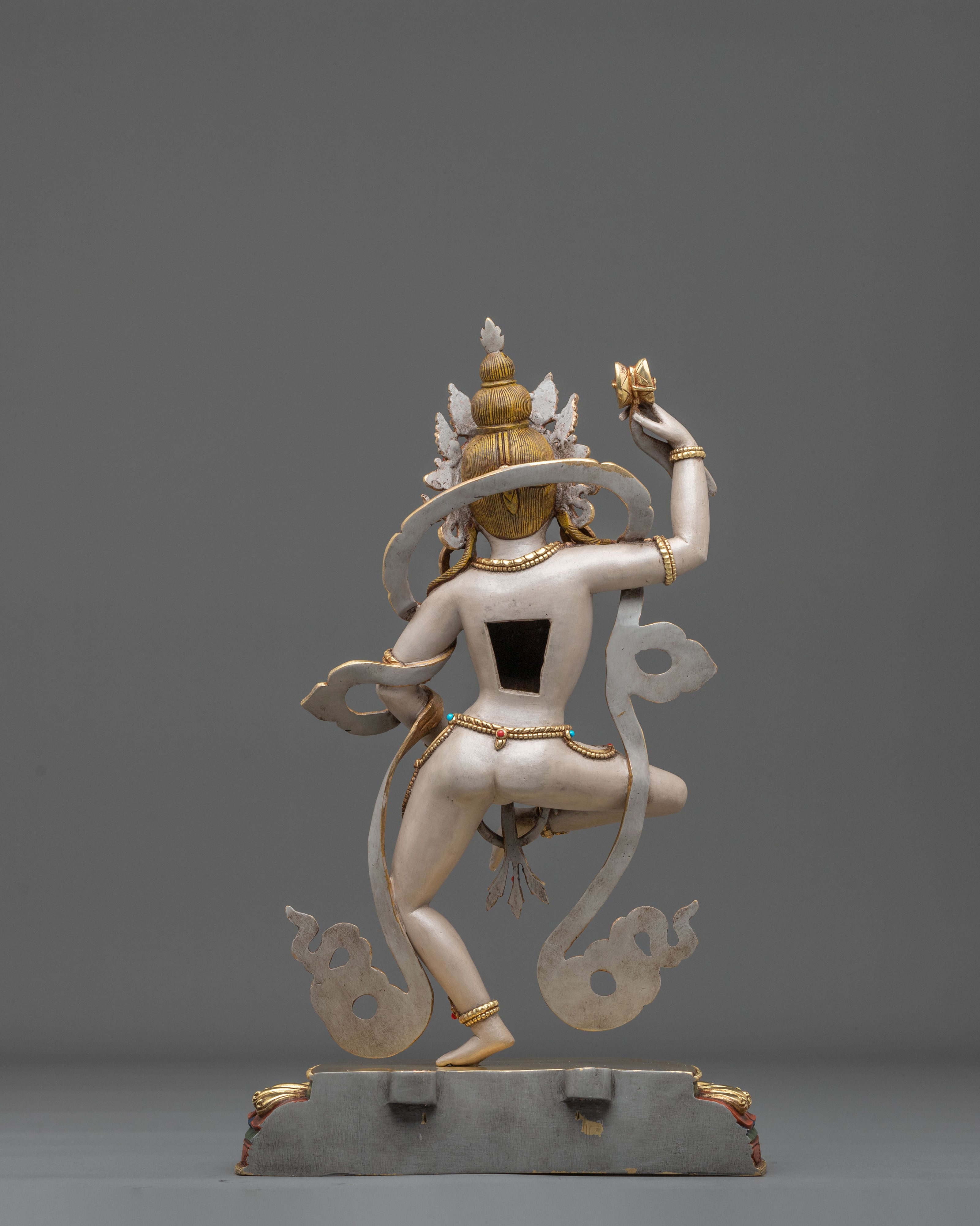 Copper Machig Labdron Statue with Gold and Acrylic Painting | Tantric Wisdom