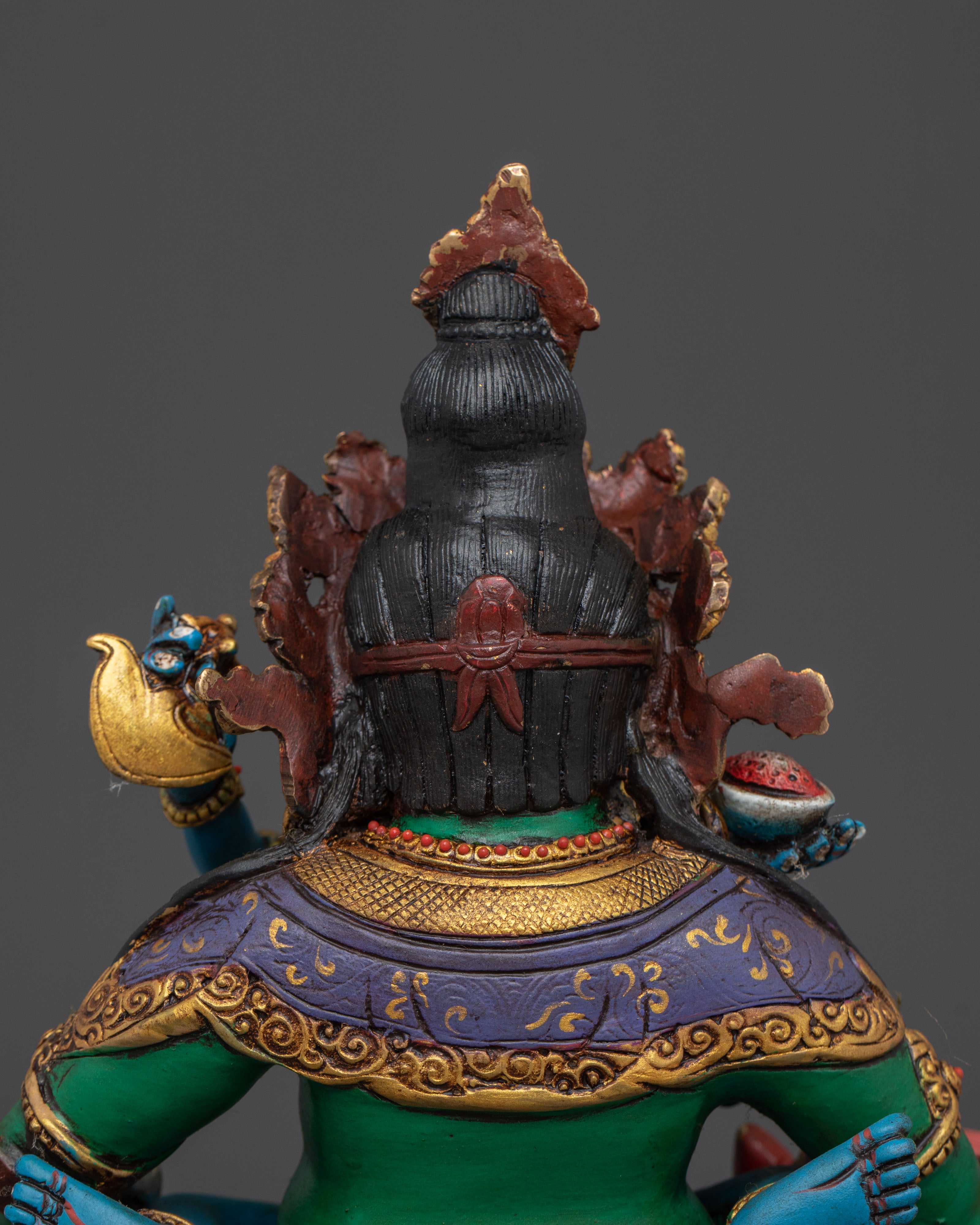 Green Dzambhala Statue | Handcrafted Wealth Deity