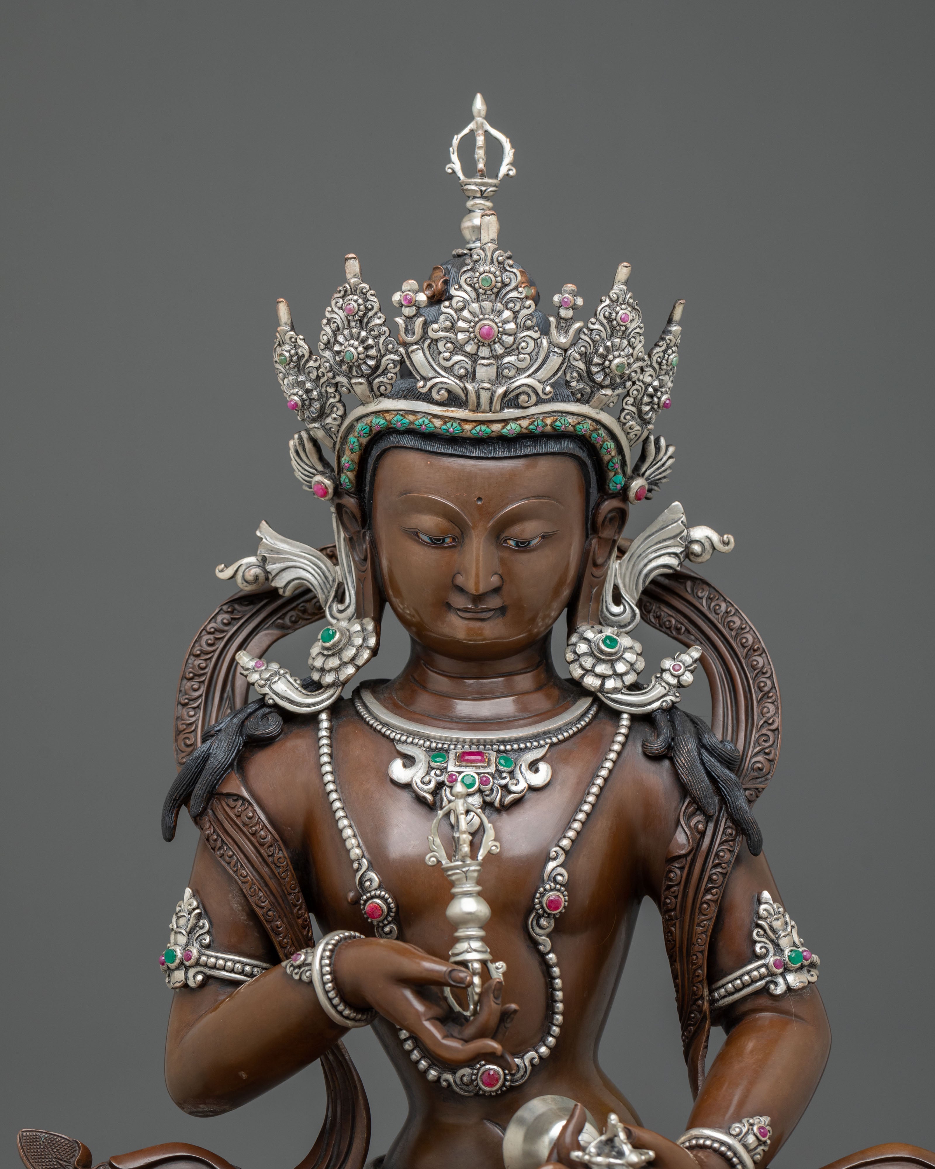 Vajrasattva Sculpture | Buddhist Purification Deity Figurine