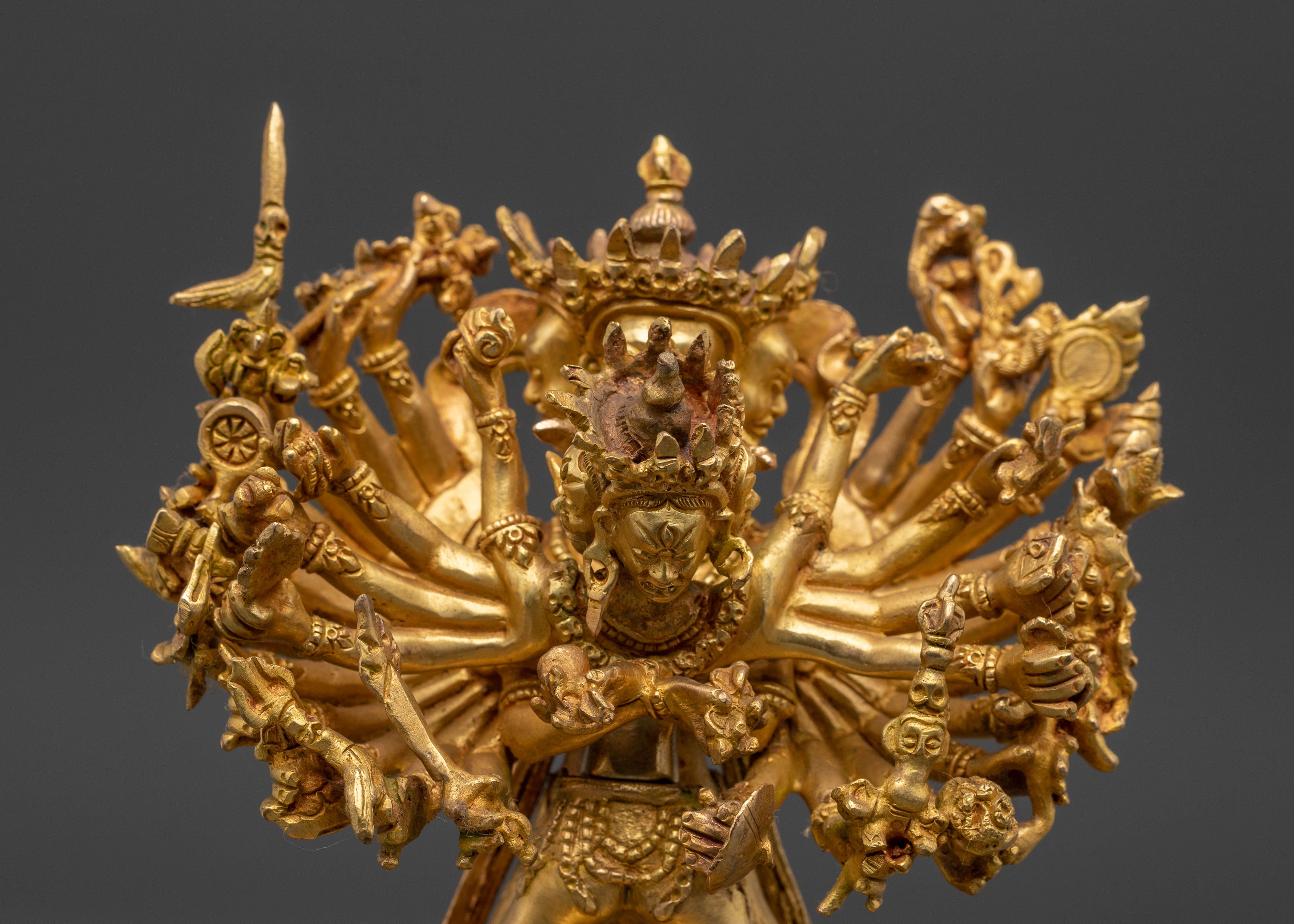 Chakrasamvara Statue: Wheel of Supreme Bliss | 24K Gold Gilded Copper