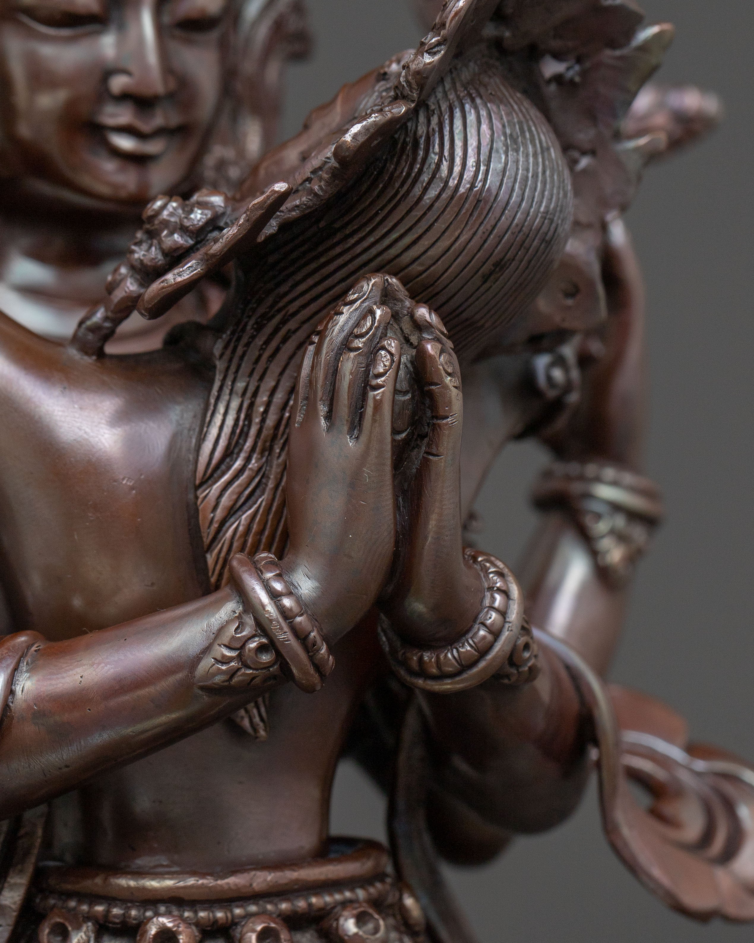 Chenrezig With Consort Statue: Compassion Deity